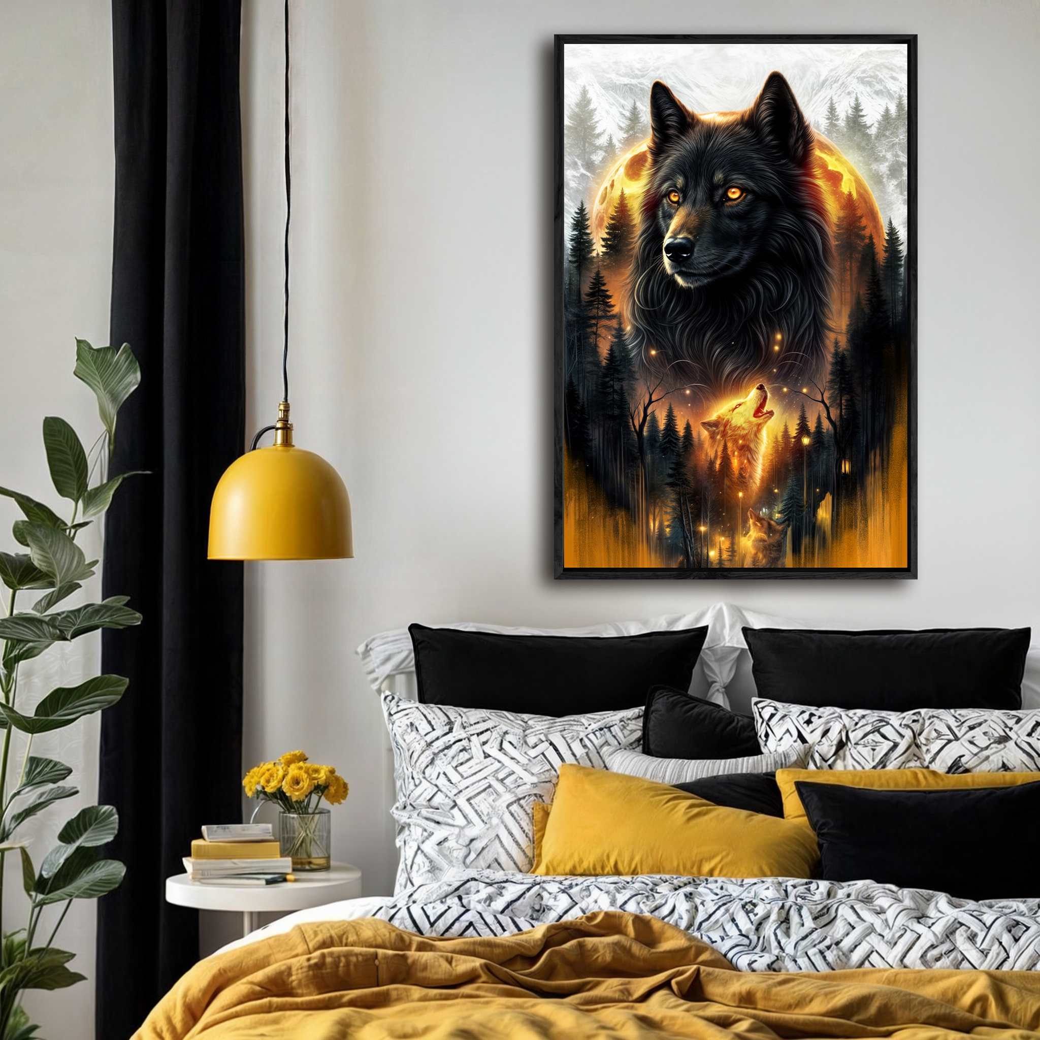 Eclipse of the Alpha Wolf Wall Art on sale at MyriadMart