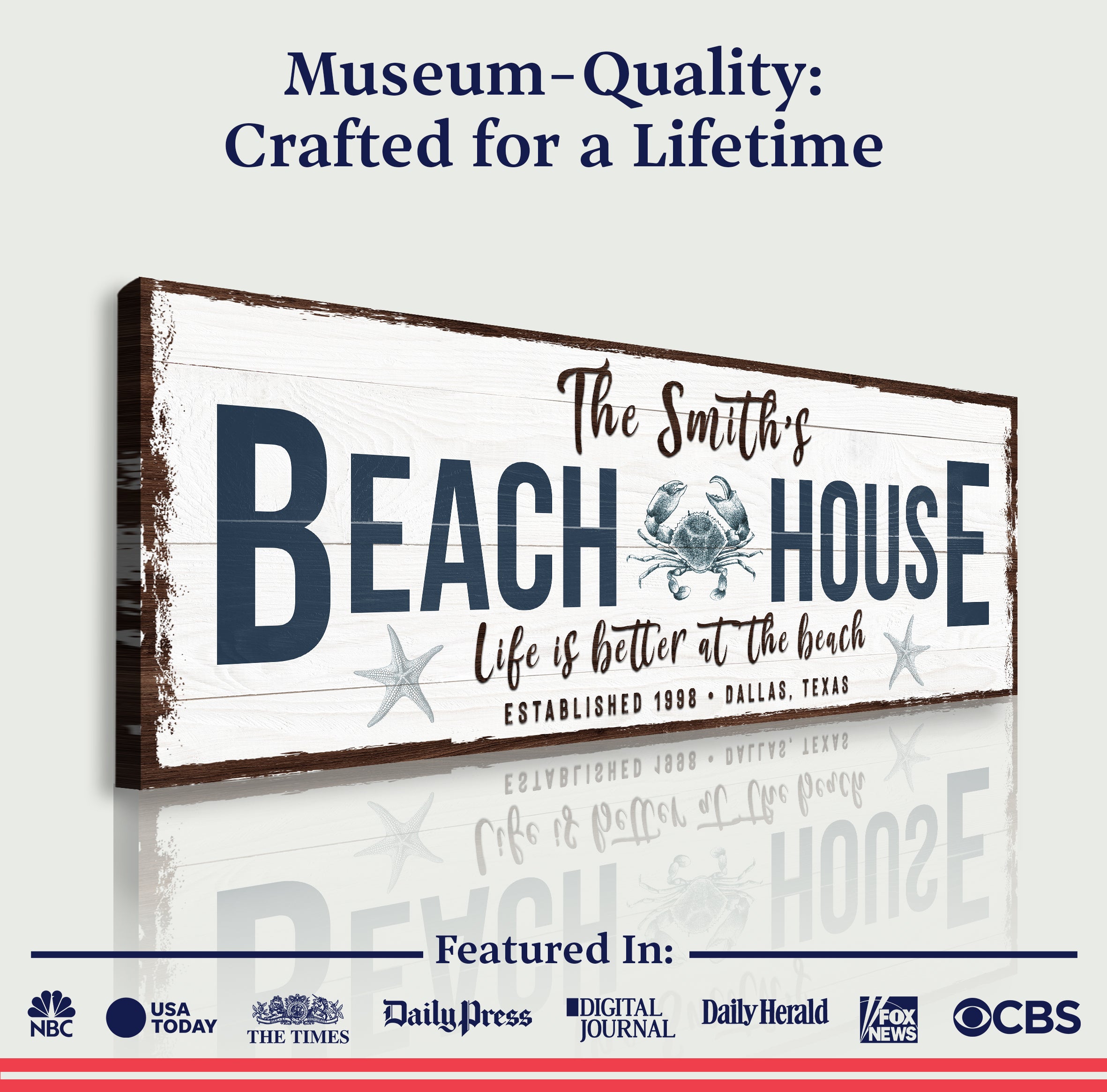 Personalized Beach House Sign on sale at MyriadMart