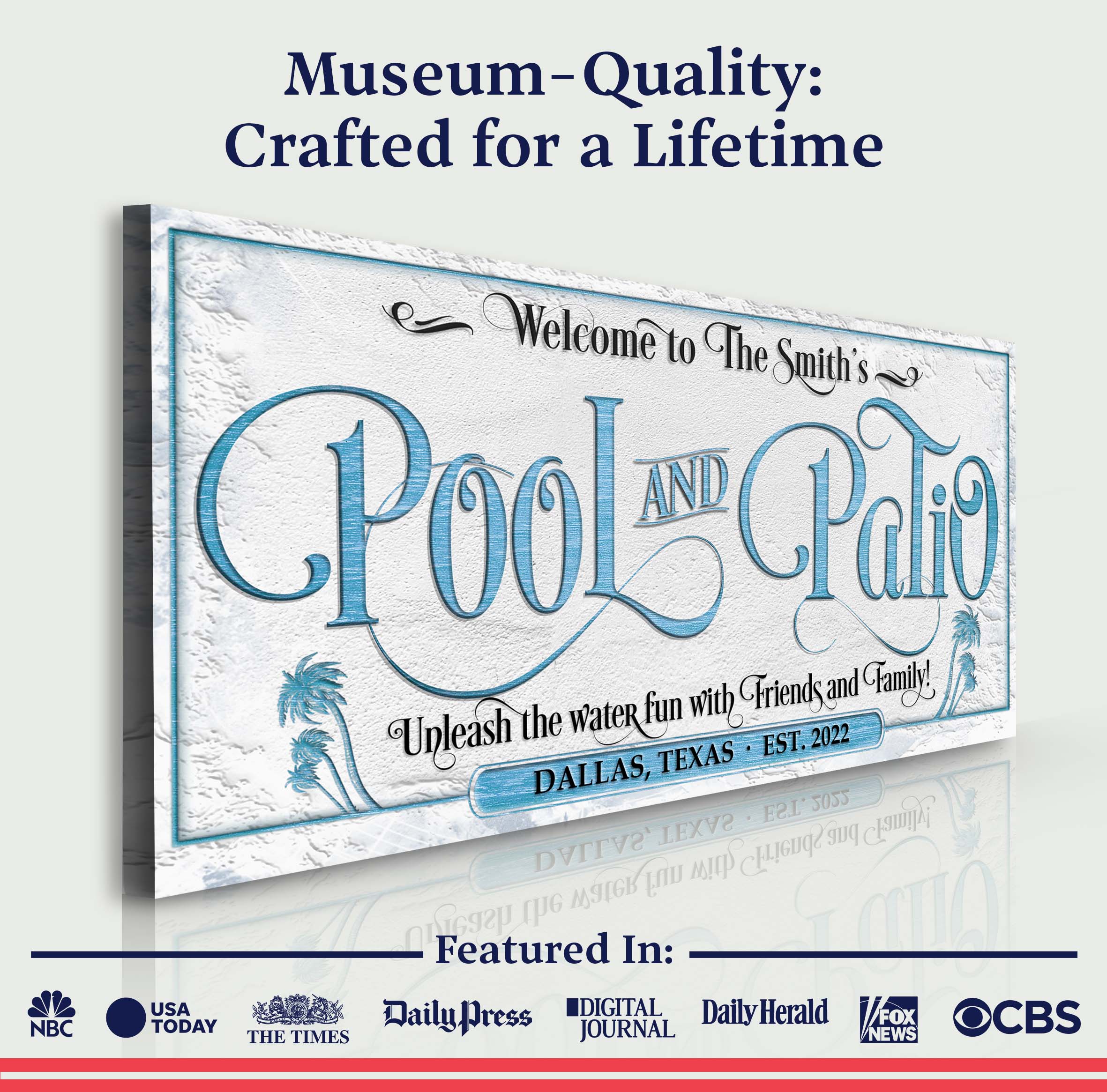 Personalized Pool & Patio Sign on sale at MyriadMart