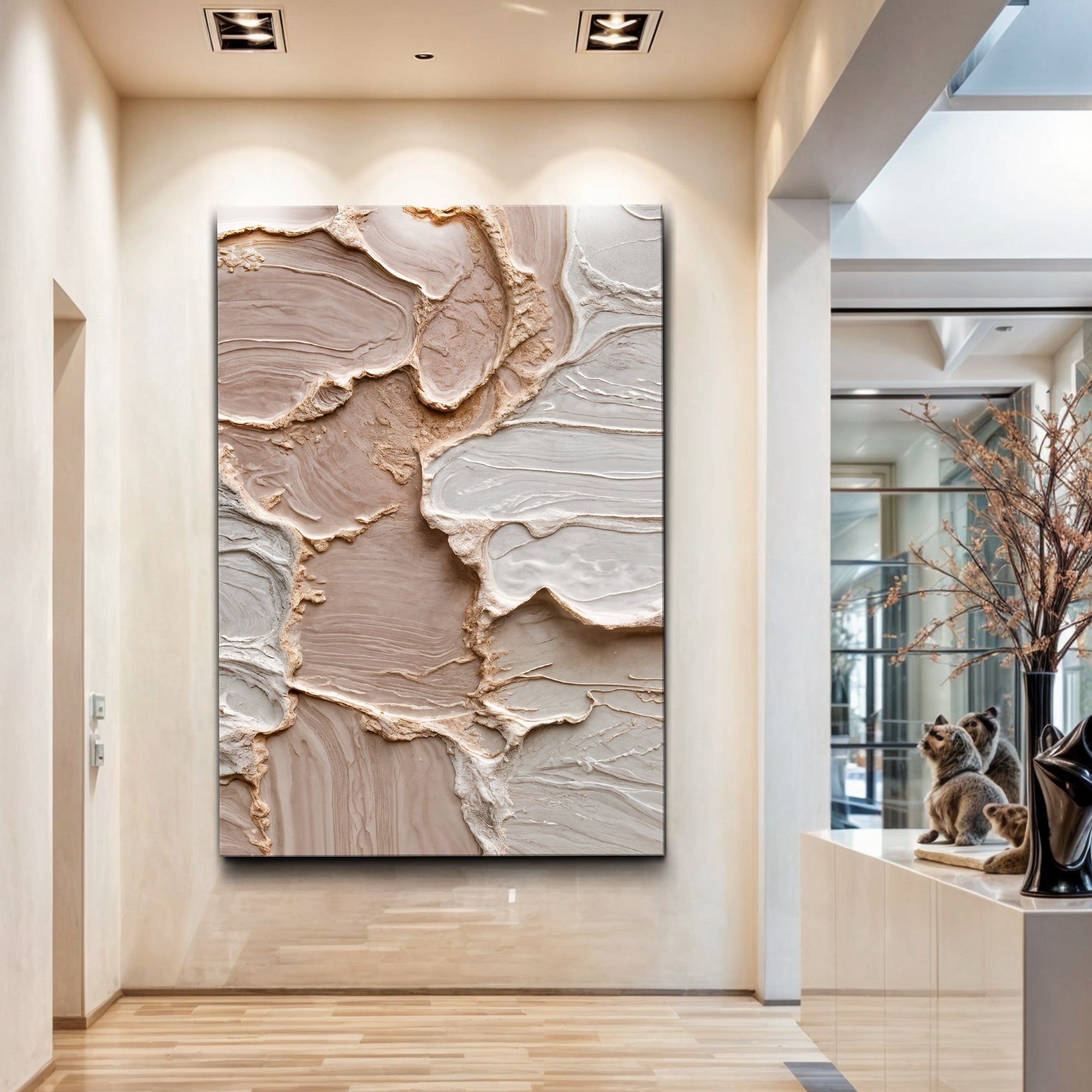 Ivory Minimalist Abstract Wall Art on sale at MyriadMart