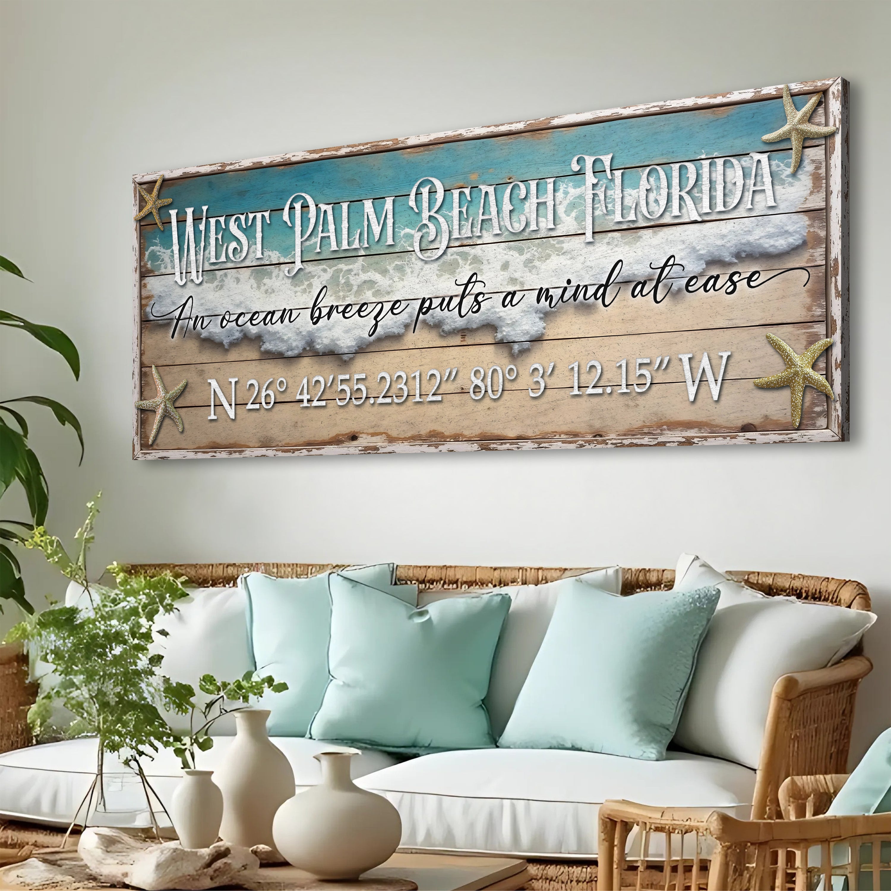 Personalized Beach House Coastal Sign II on sale at MyriadMart