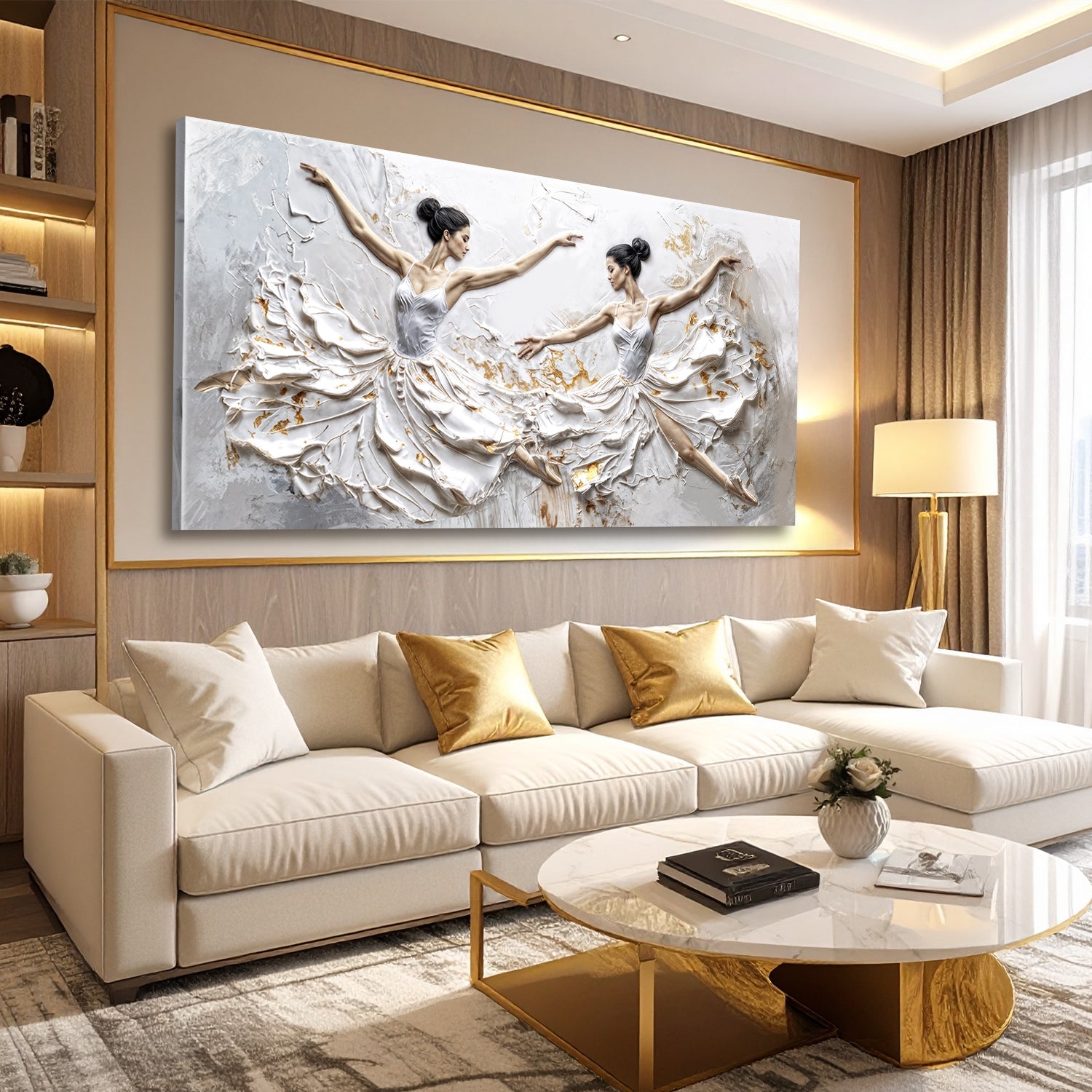 Modern Ethereal Dancers Impasto Wall Art on sale at MyriadMart