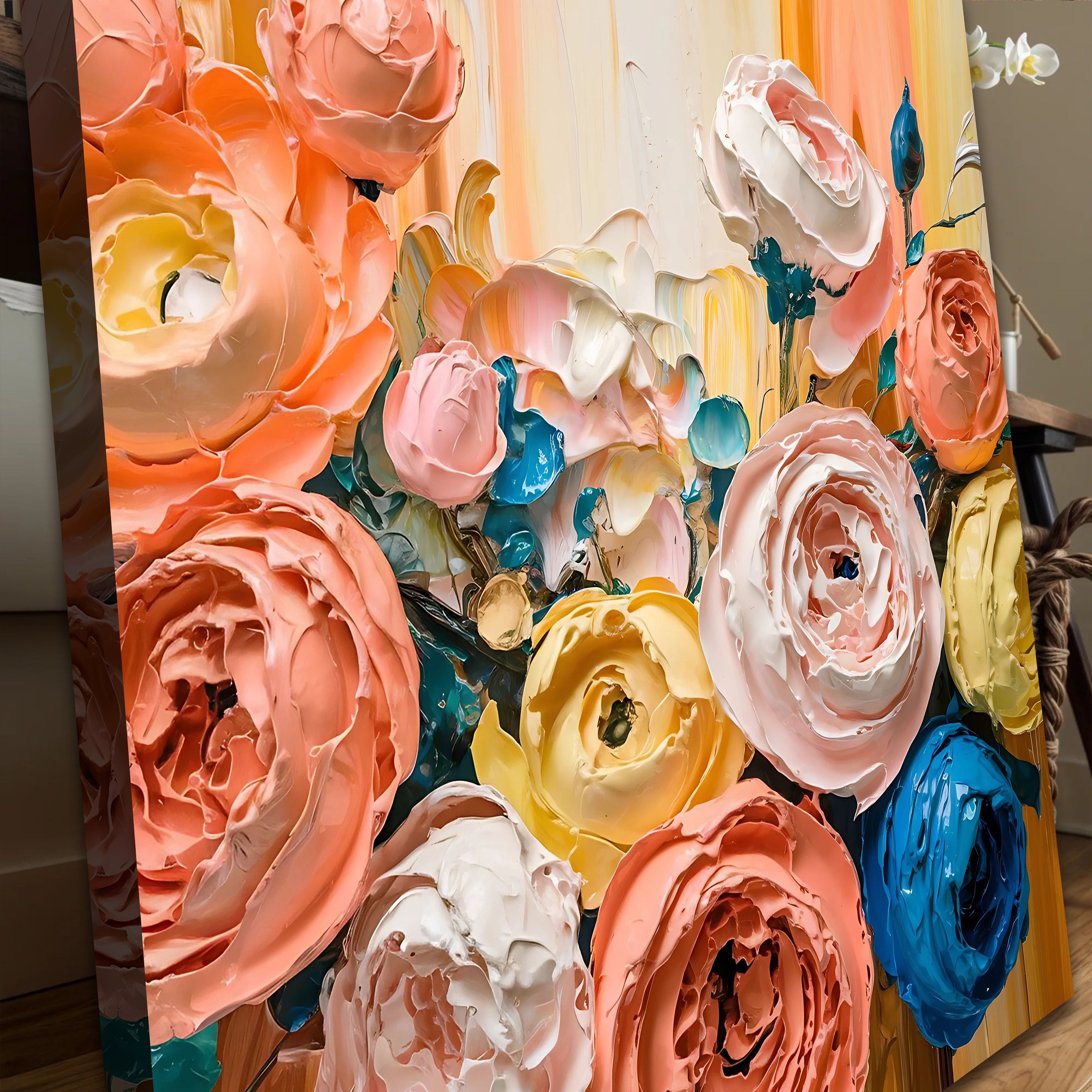 Blooming Bouquet Impasto Wall Art on sale at MyriadMart