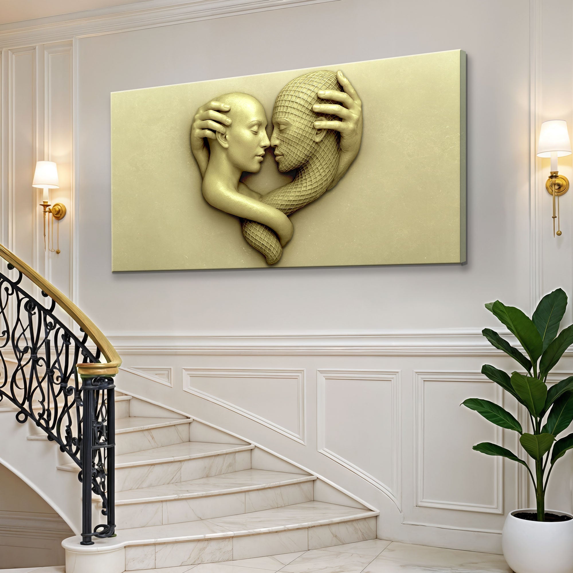 Eternal Love Figure Abstract Wall Art on sale at MyriadMart