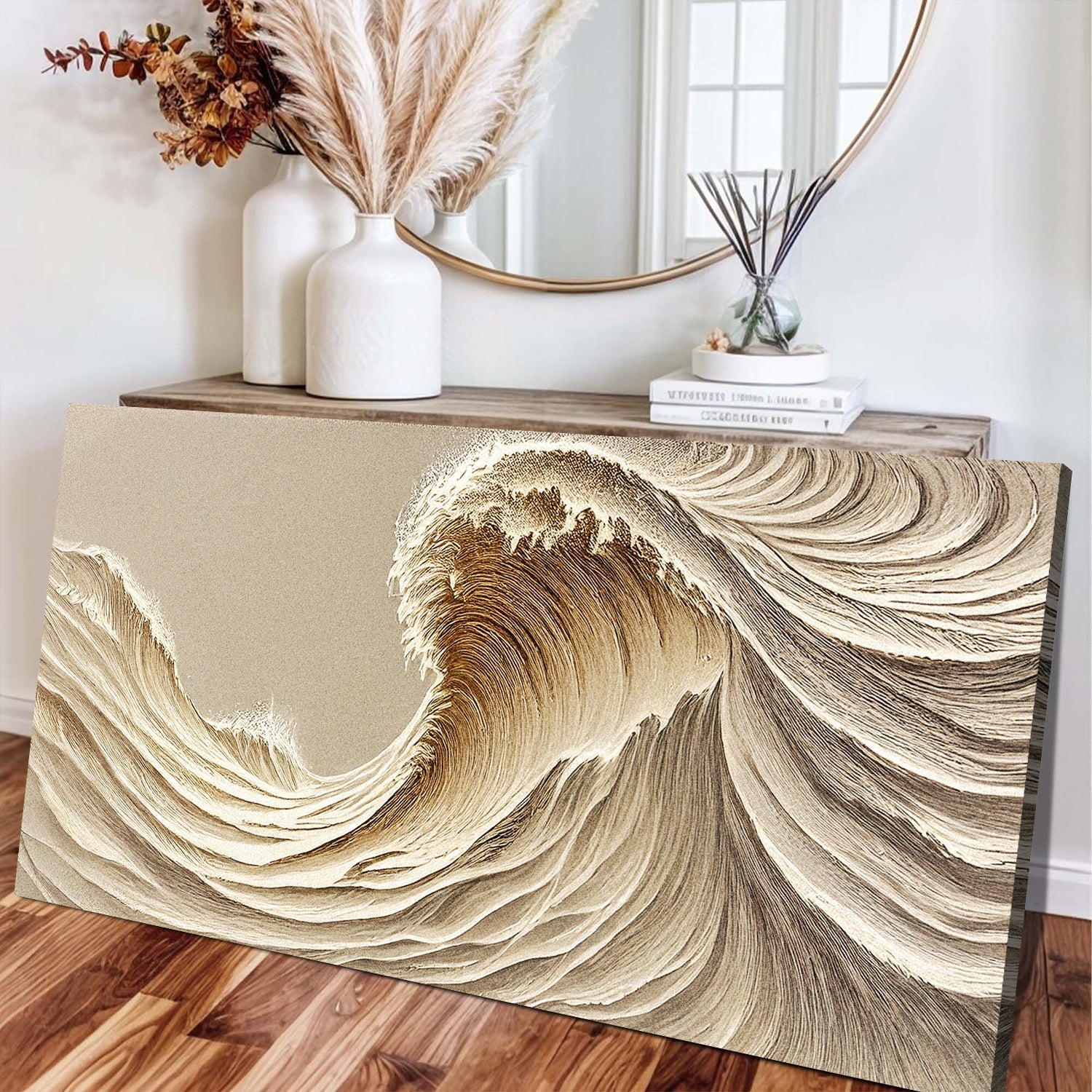 Beige Minimalist Wall Art III on sale at MyriadMart