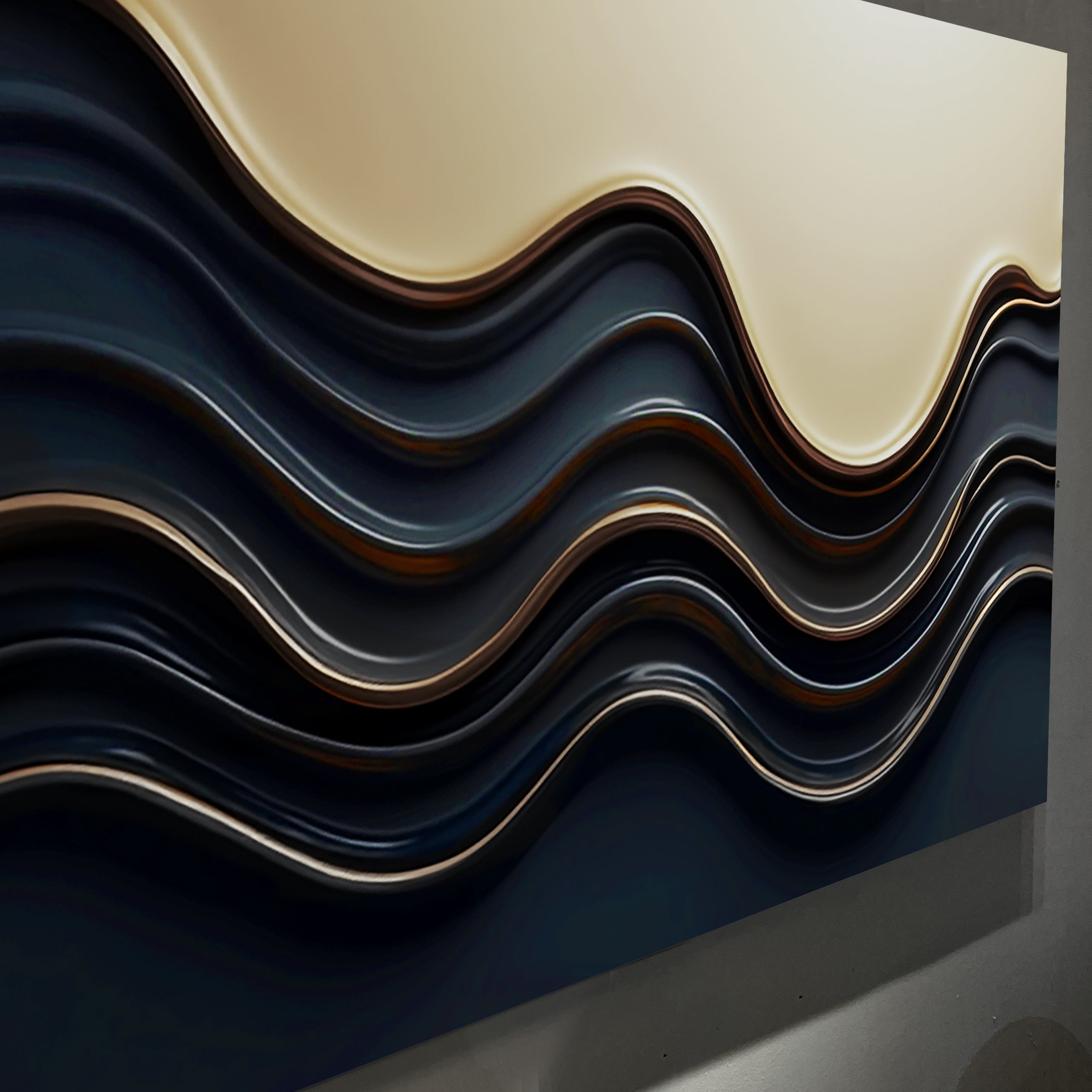 Black and Gold Minimalist Abstract Wall Art III on sale at MyriadMart