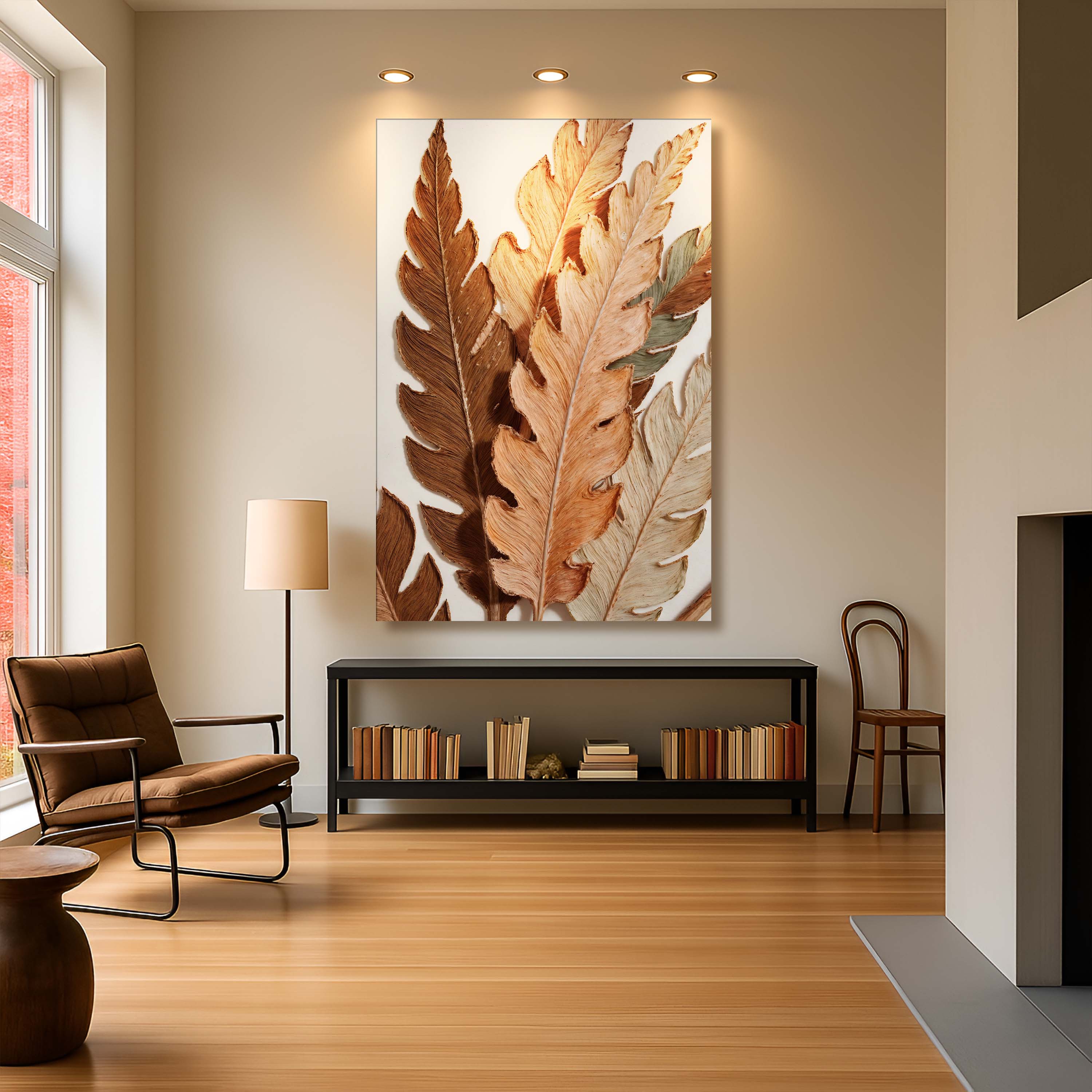 Abstract Autum Leaves Wall Art on sale at MyriadMart