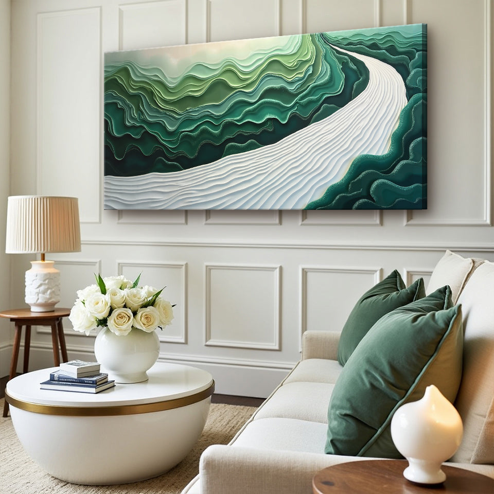 Green Rivers Abstract Wall Art III on sale at MyriadMart