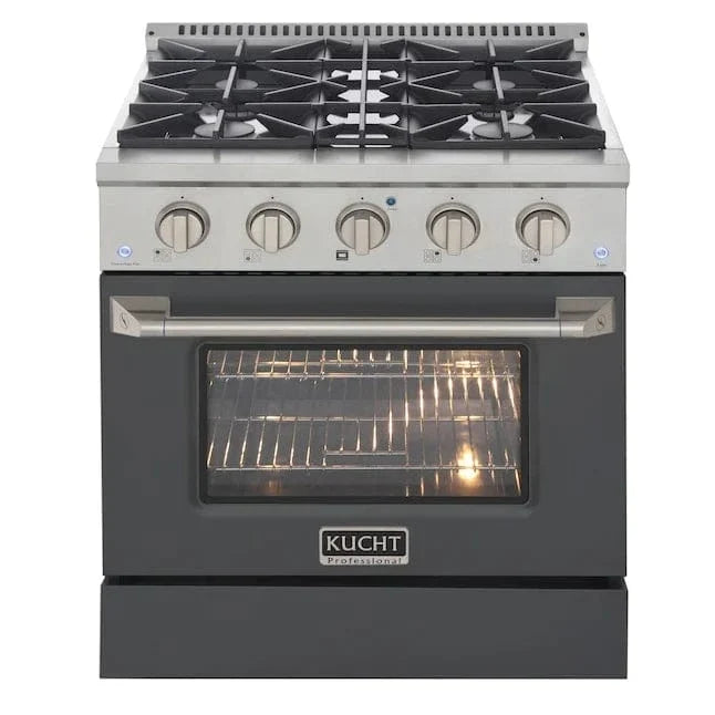 Kucht 30" Propane Range, Stainless Steel, Grey Oven Door, KNG301/LP-GR on sale at MyriadMart