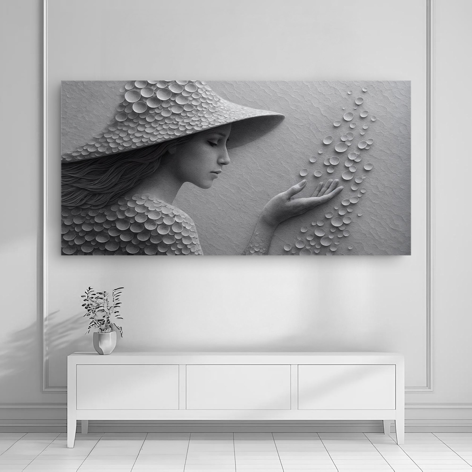 Modern Minimalist Woman Silhouette Wall Art on sale at MyriadMart