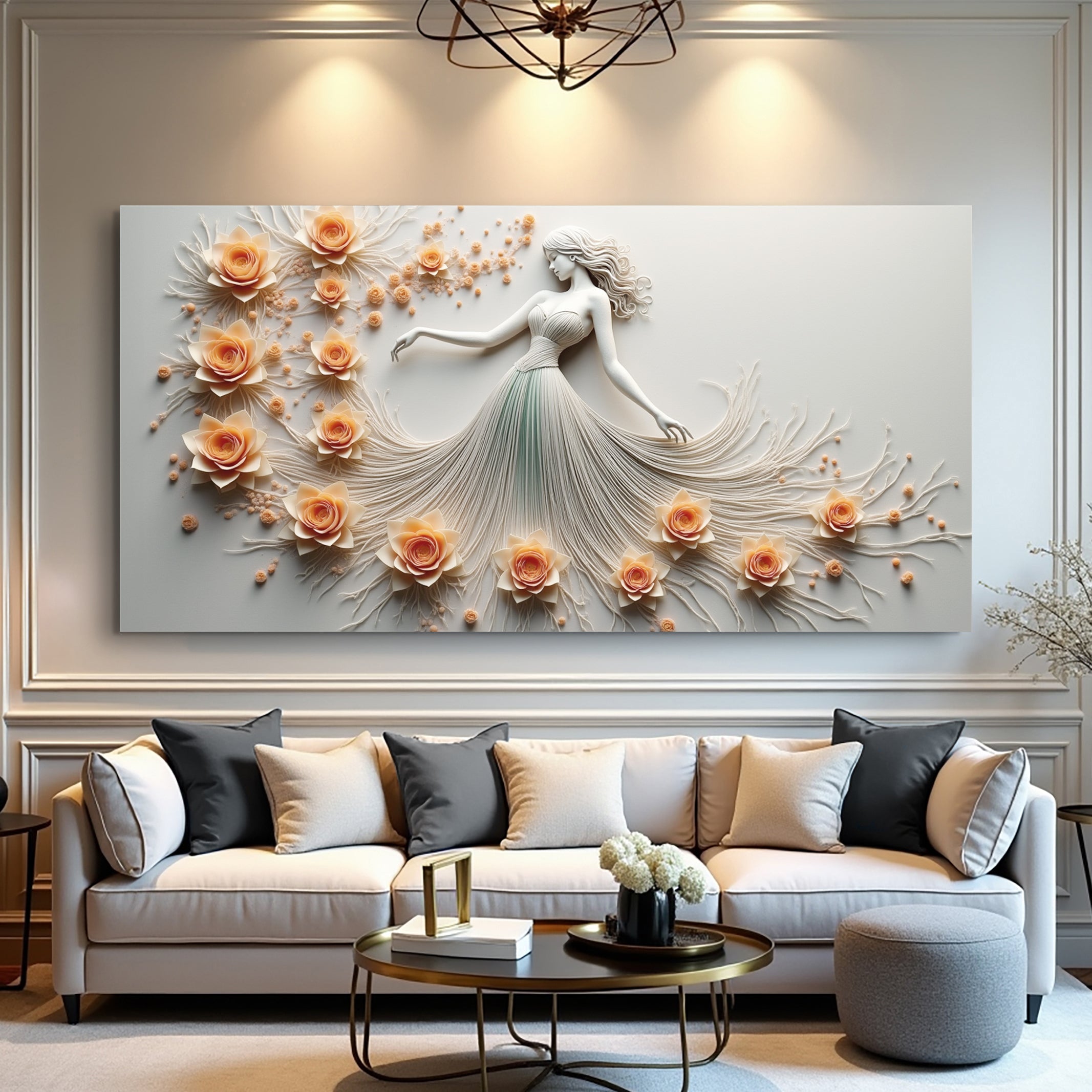 Modern Minimalist Woman Dance Wall Art on sale at MyriadMart