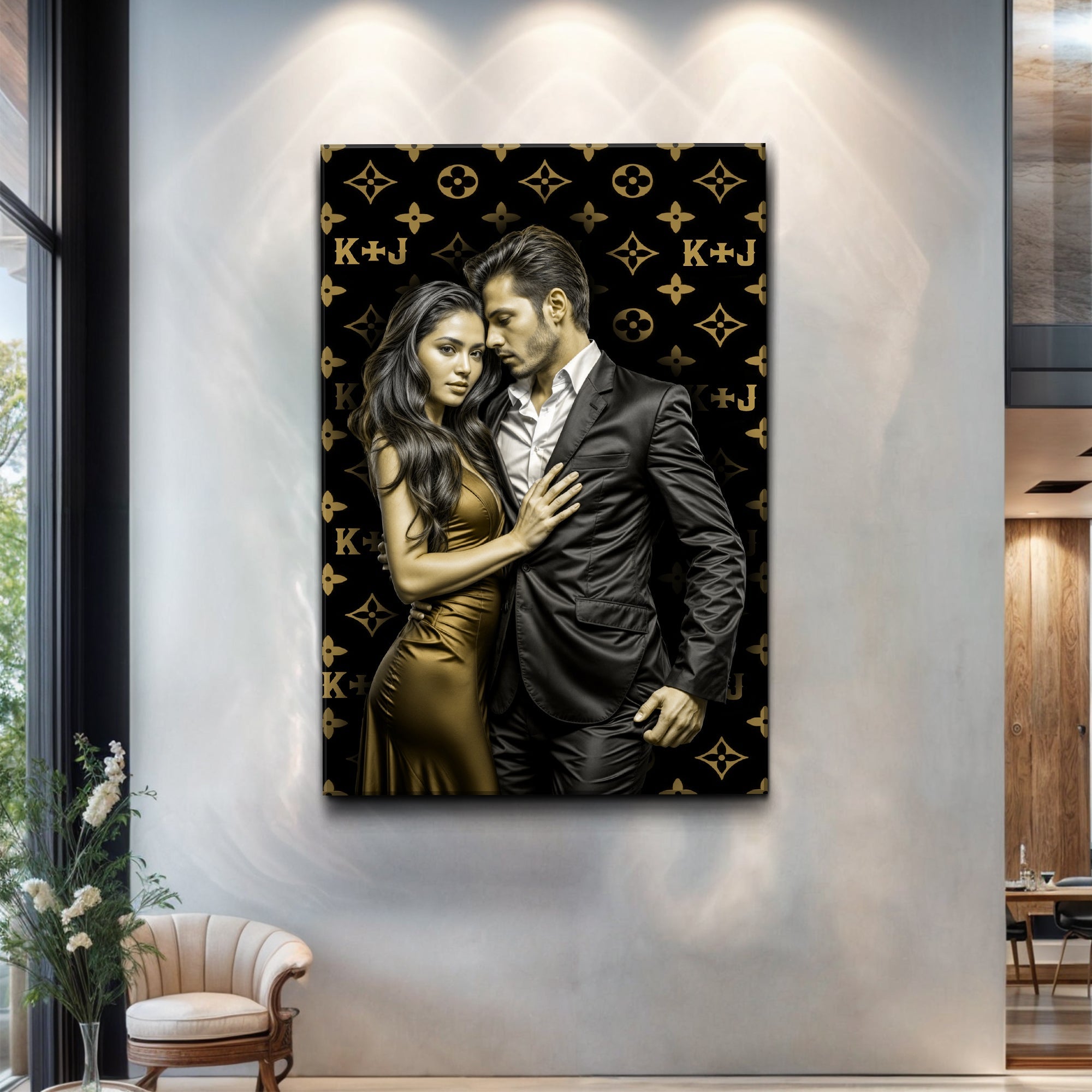 Personalized Luxury Couple Canvas Sign on sale at MyriadMart