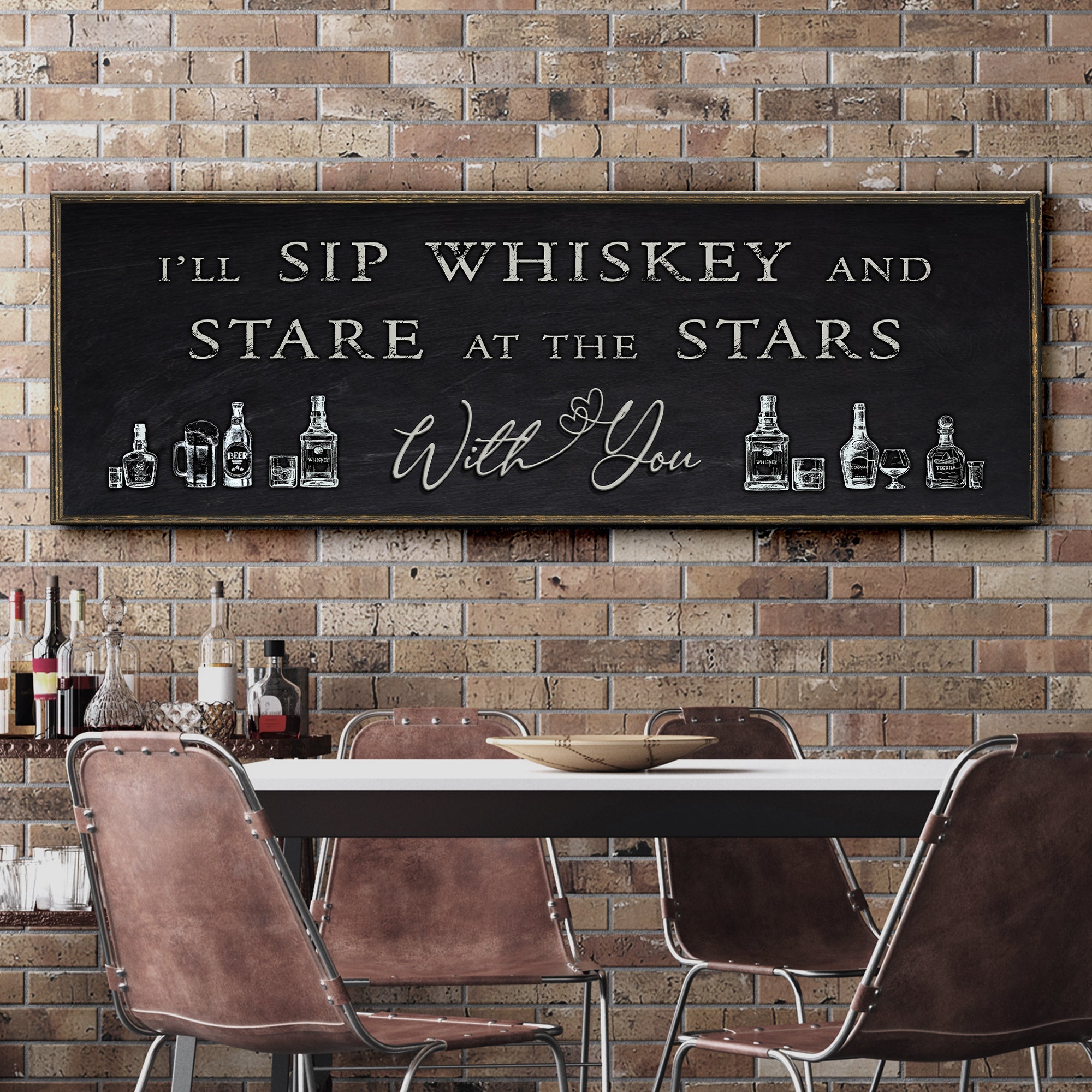 Sip Whiskey With You Bar Sign II on sale at MyriadMart