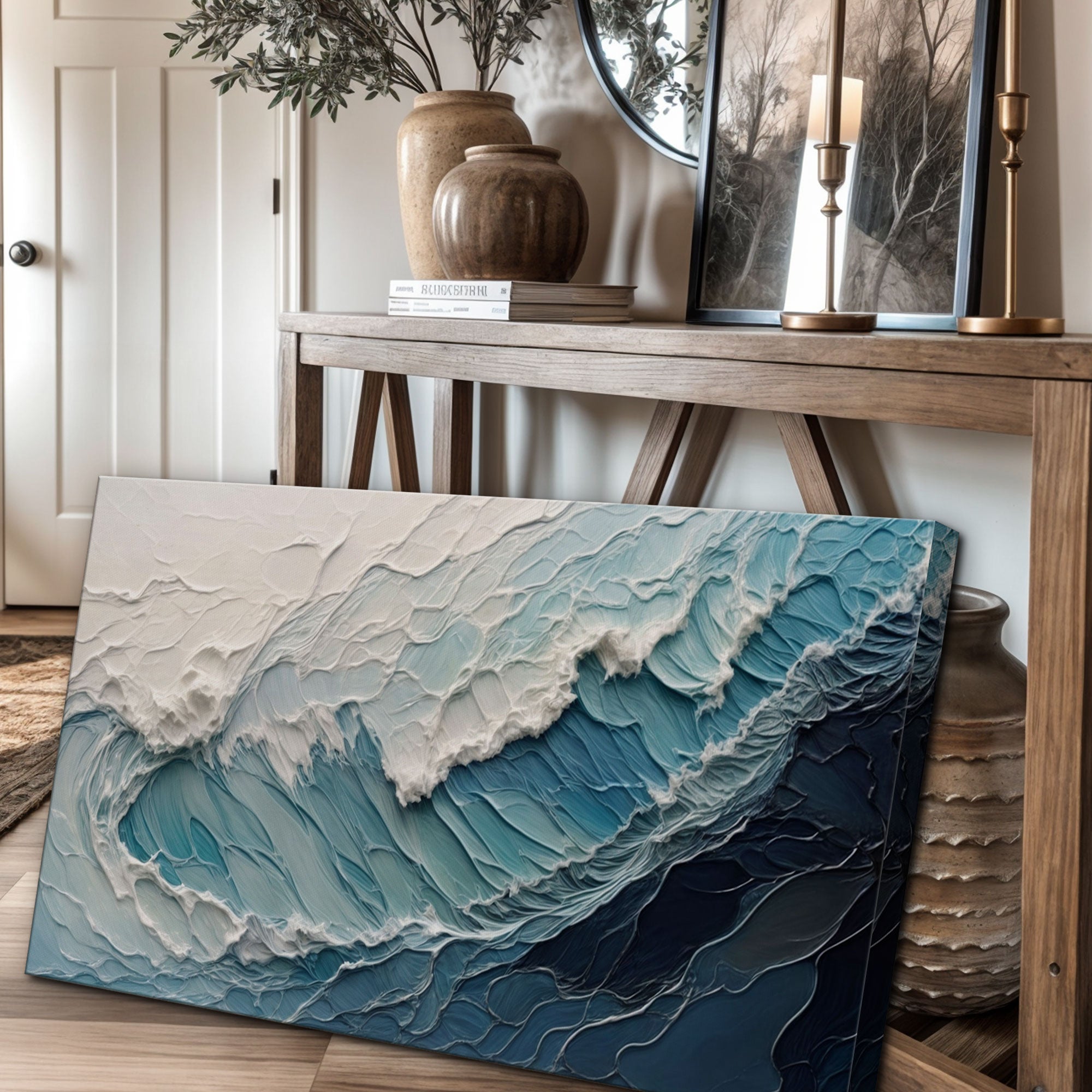 Ocean's Embrace Seascape Impasto Wall Art on sale at MyriadMart