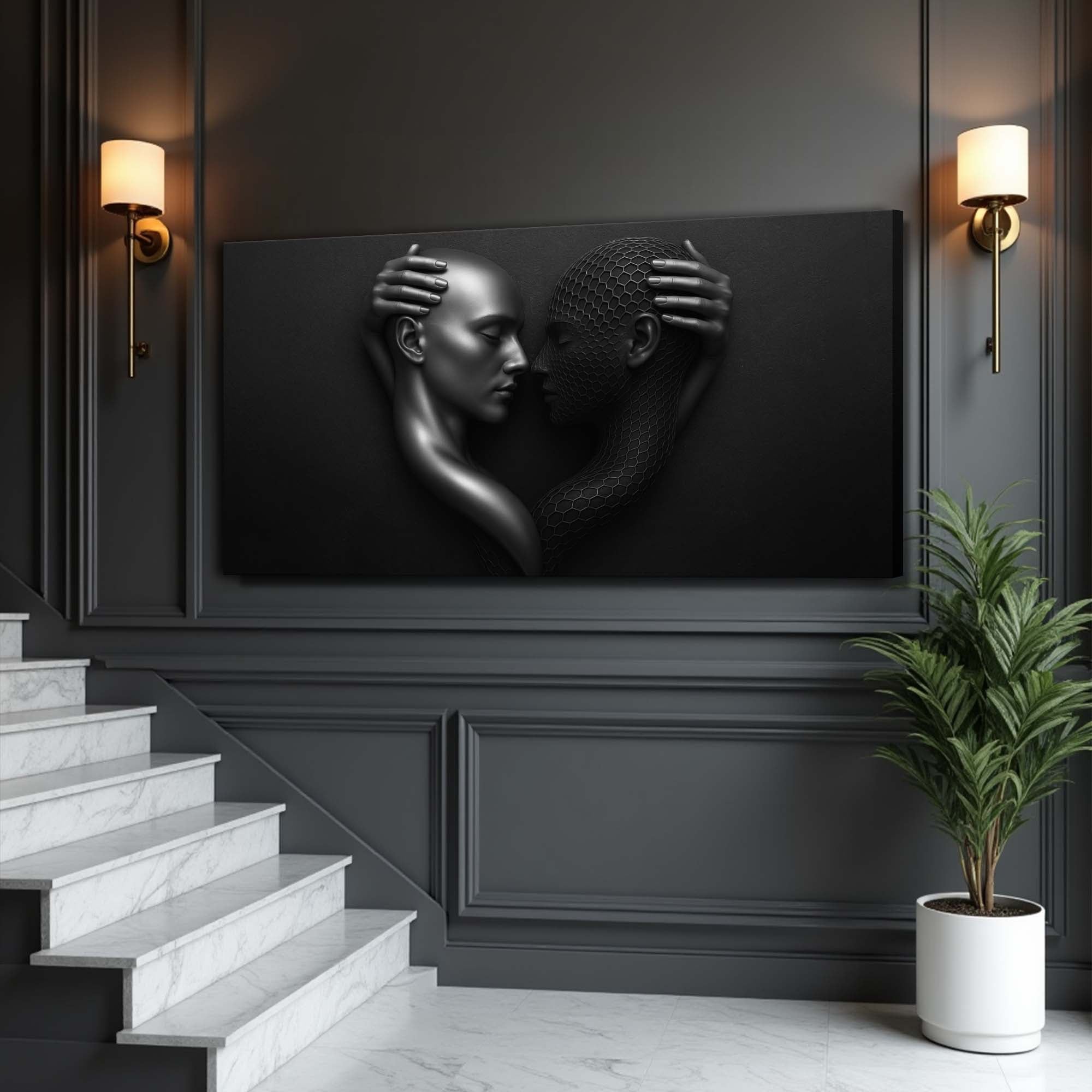 Eternal Love Figure Abstract Wall Art III on sale at MyriadMart