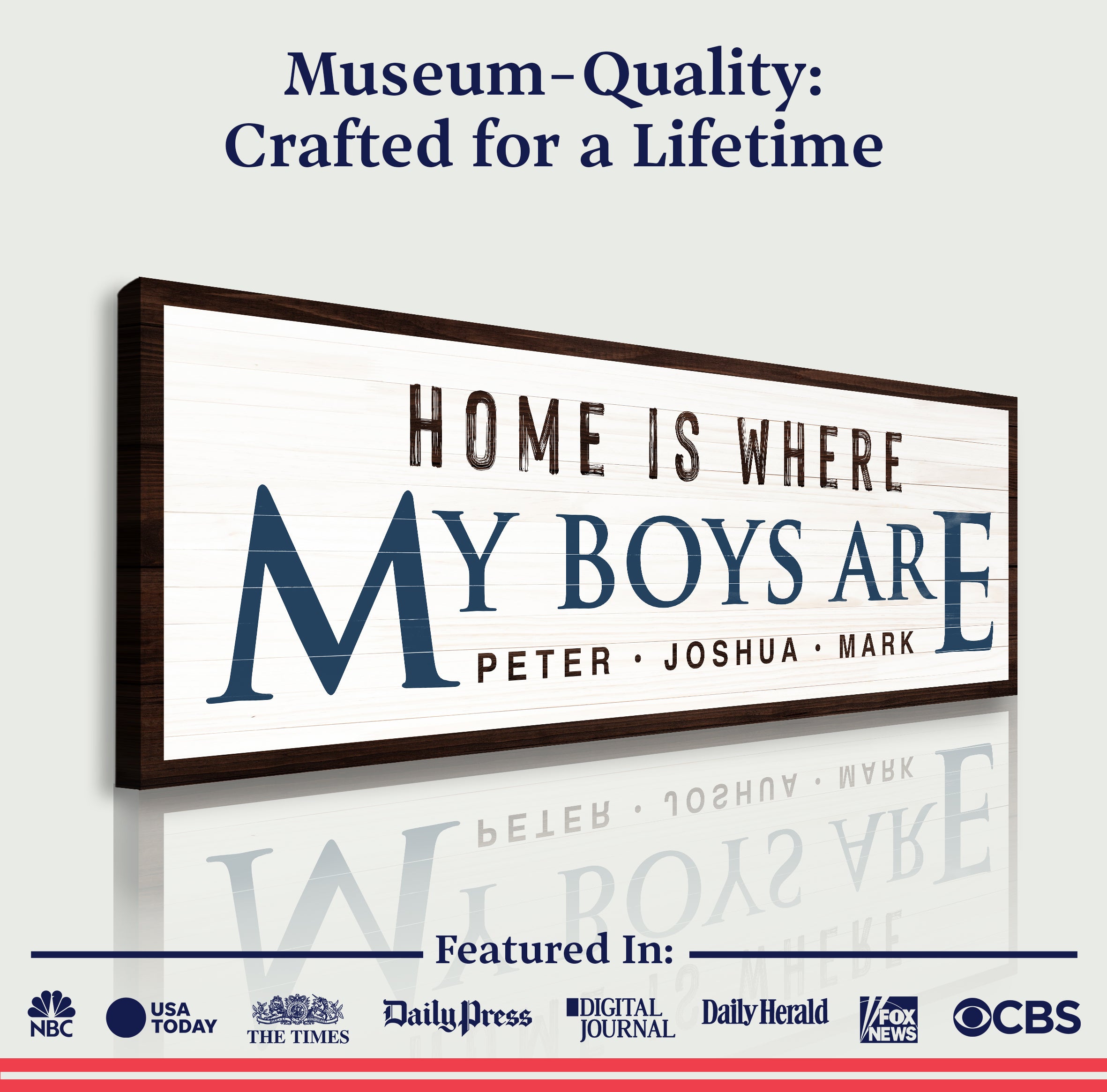 Home Is Where My Boys Are Sign III on sale at MyriadMart