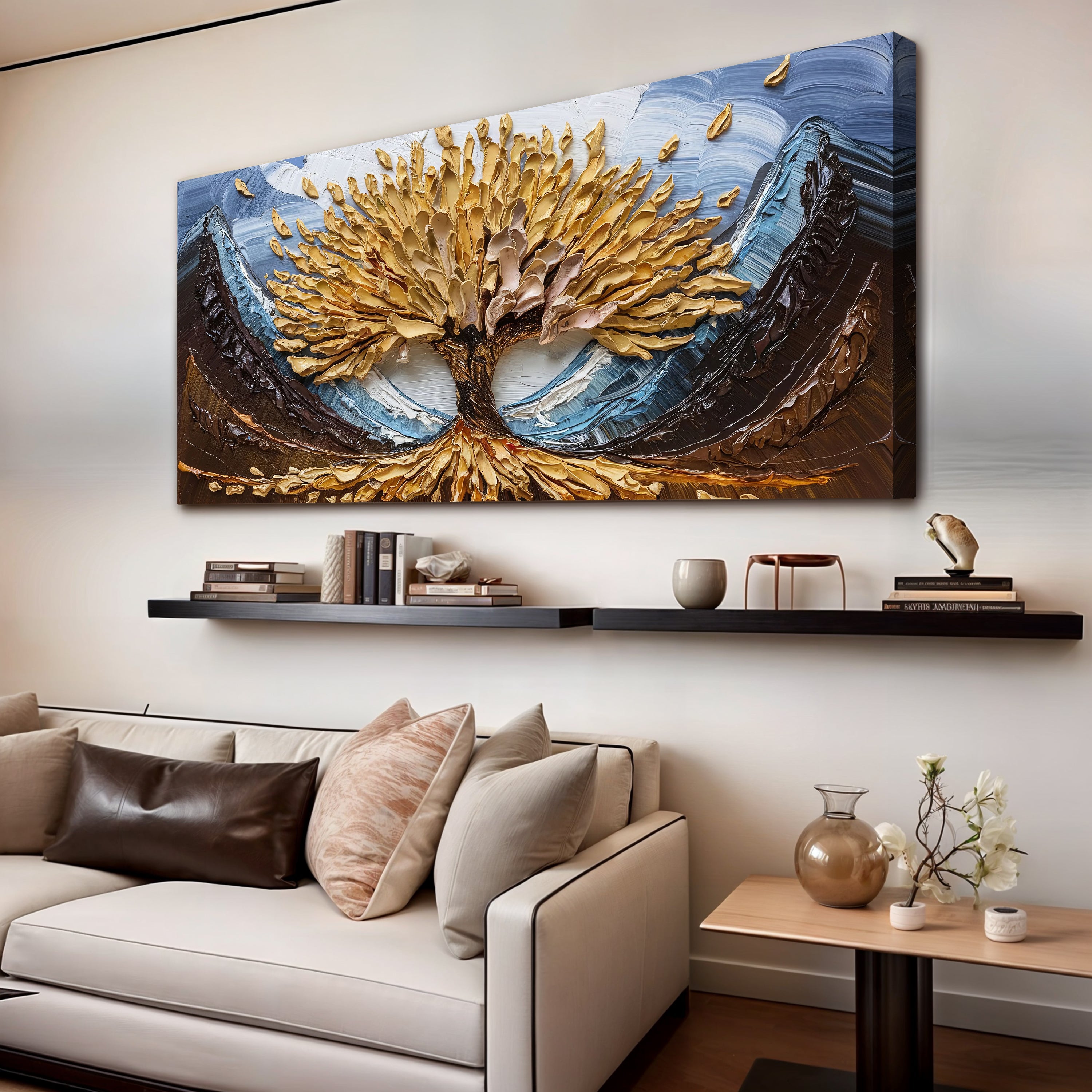 Golden Resilience Impasto Wall Art on sale at MyriadMart