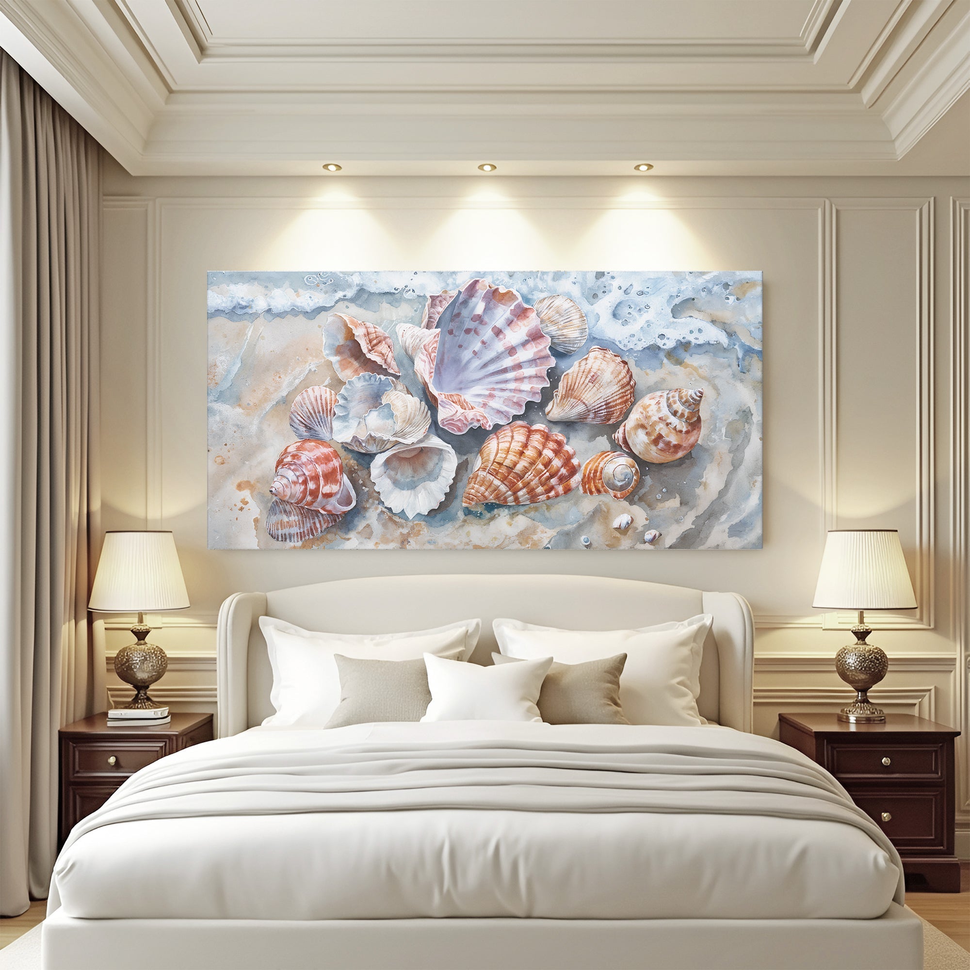 Sea Shells Modern Coastal Wall Art on sale at MyriadMart