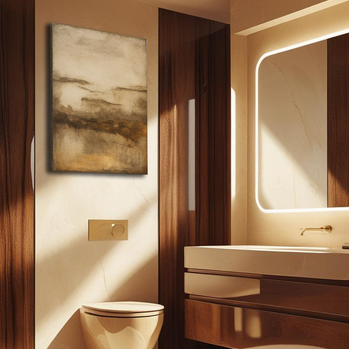 Neutral Abstract Impasto Wall Art on sale at MyriadMart