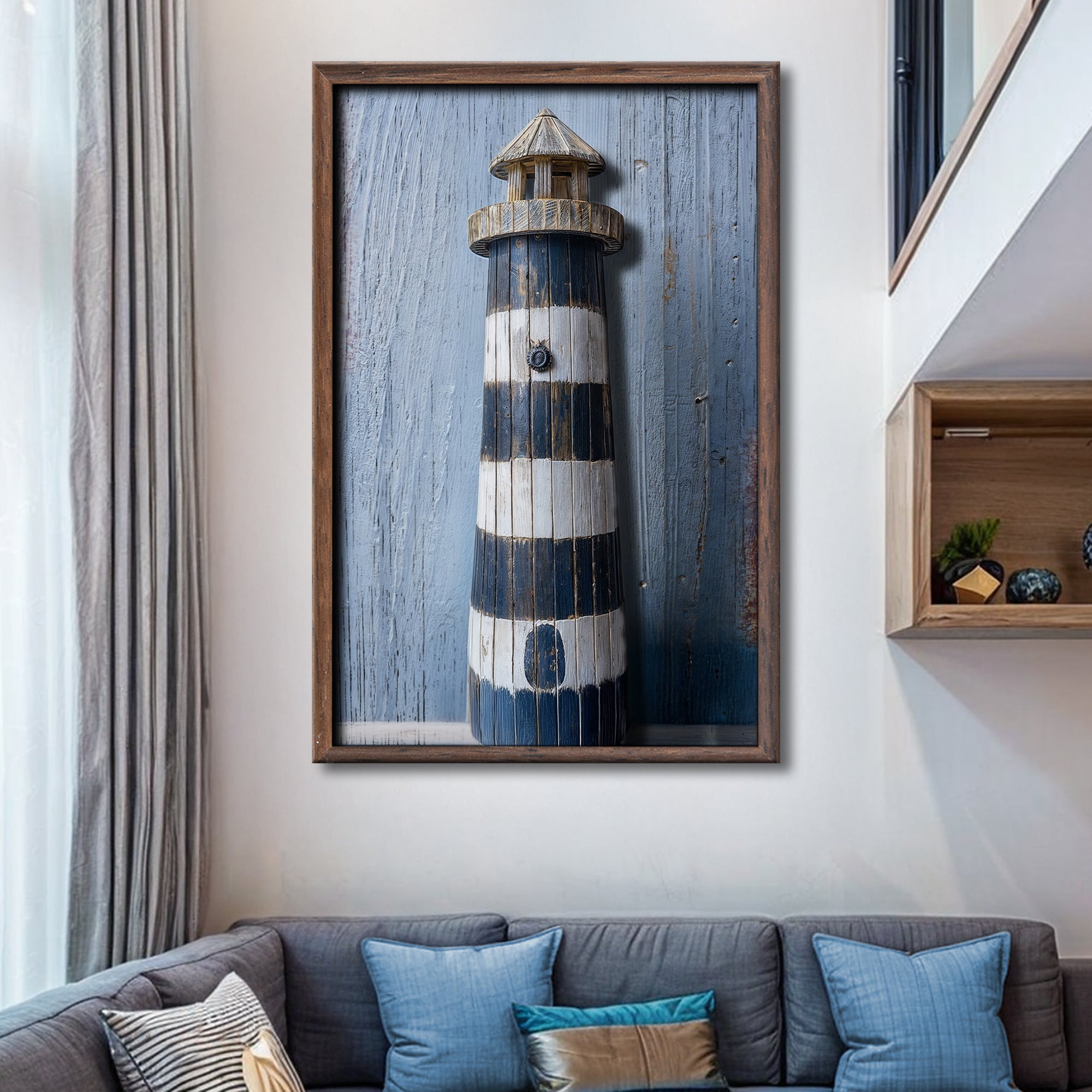 Wooden Lighthouse Coastal Wall Art on sale at MyriadMart