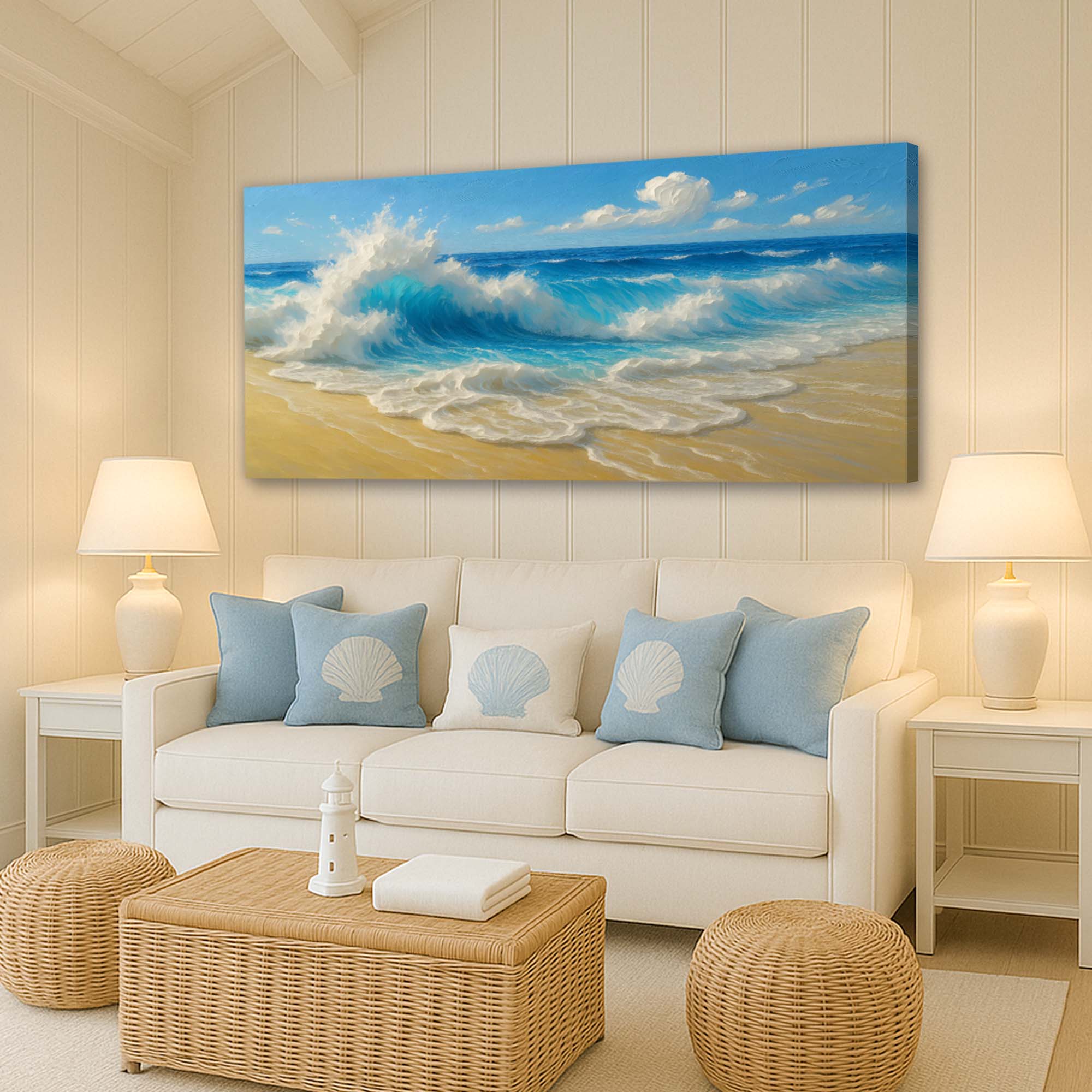 Serene Ocean Wave Coastal Wall Art V on sale at MyriadMart