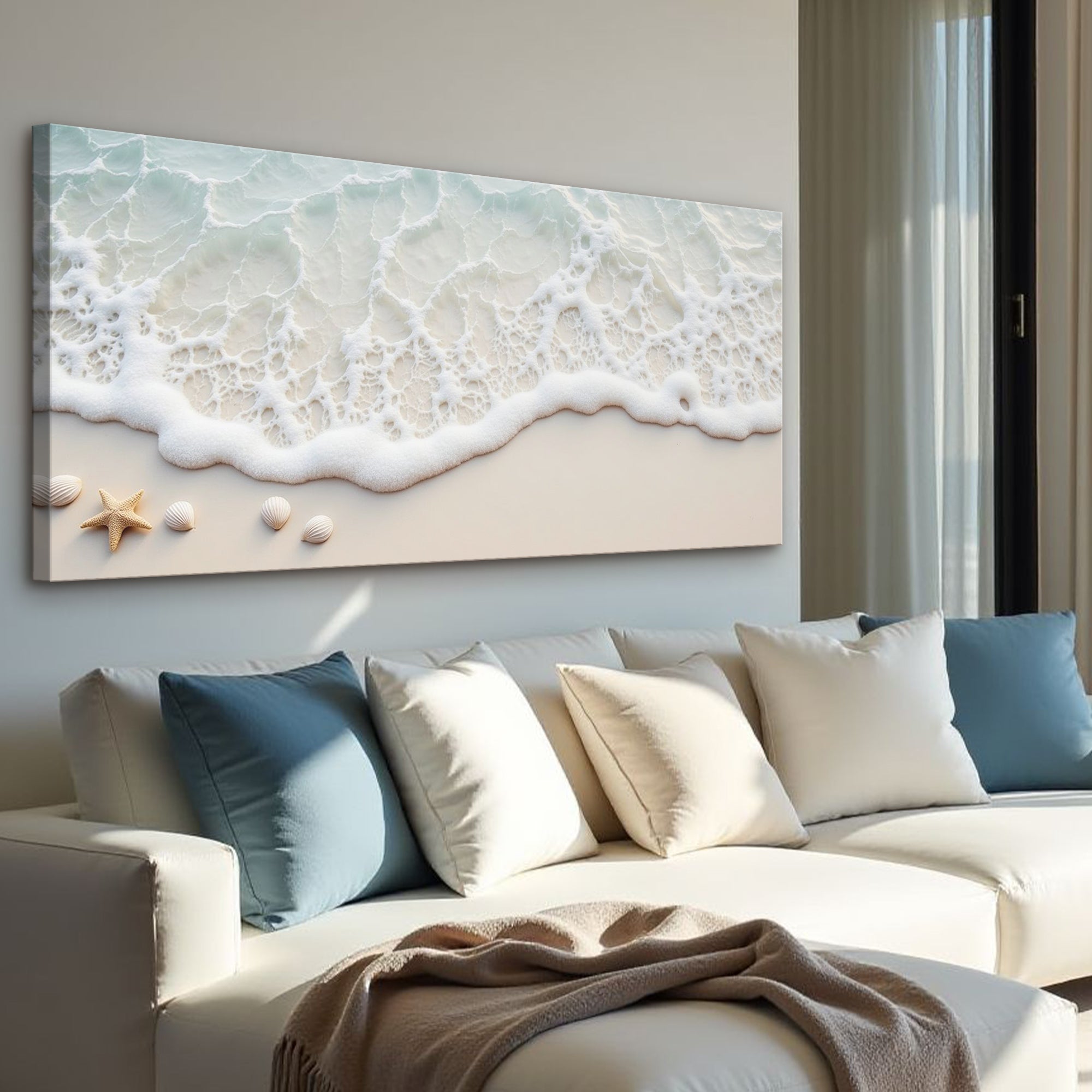 Serene Ocean Wave Coastal Wall Art X on sale at MyriadMart