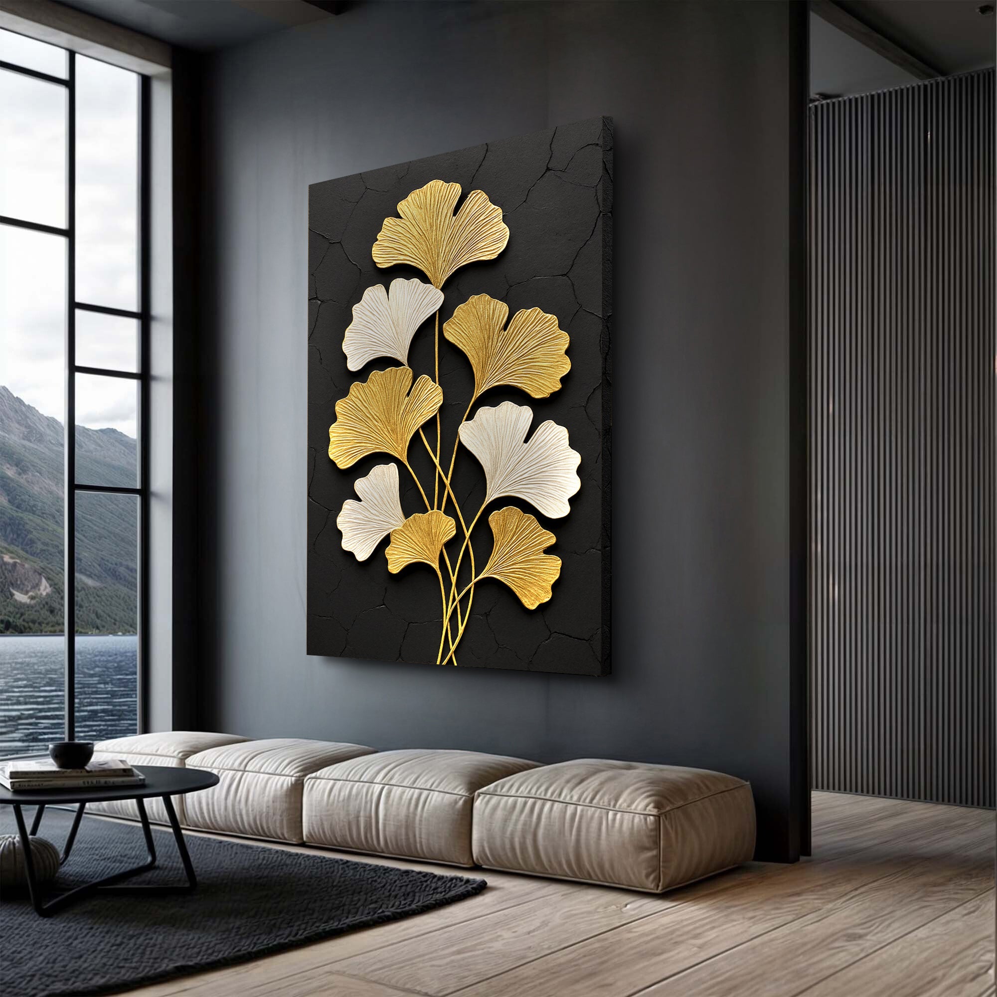 Golden Ginkgo Wall Art on sale at MyriadMart