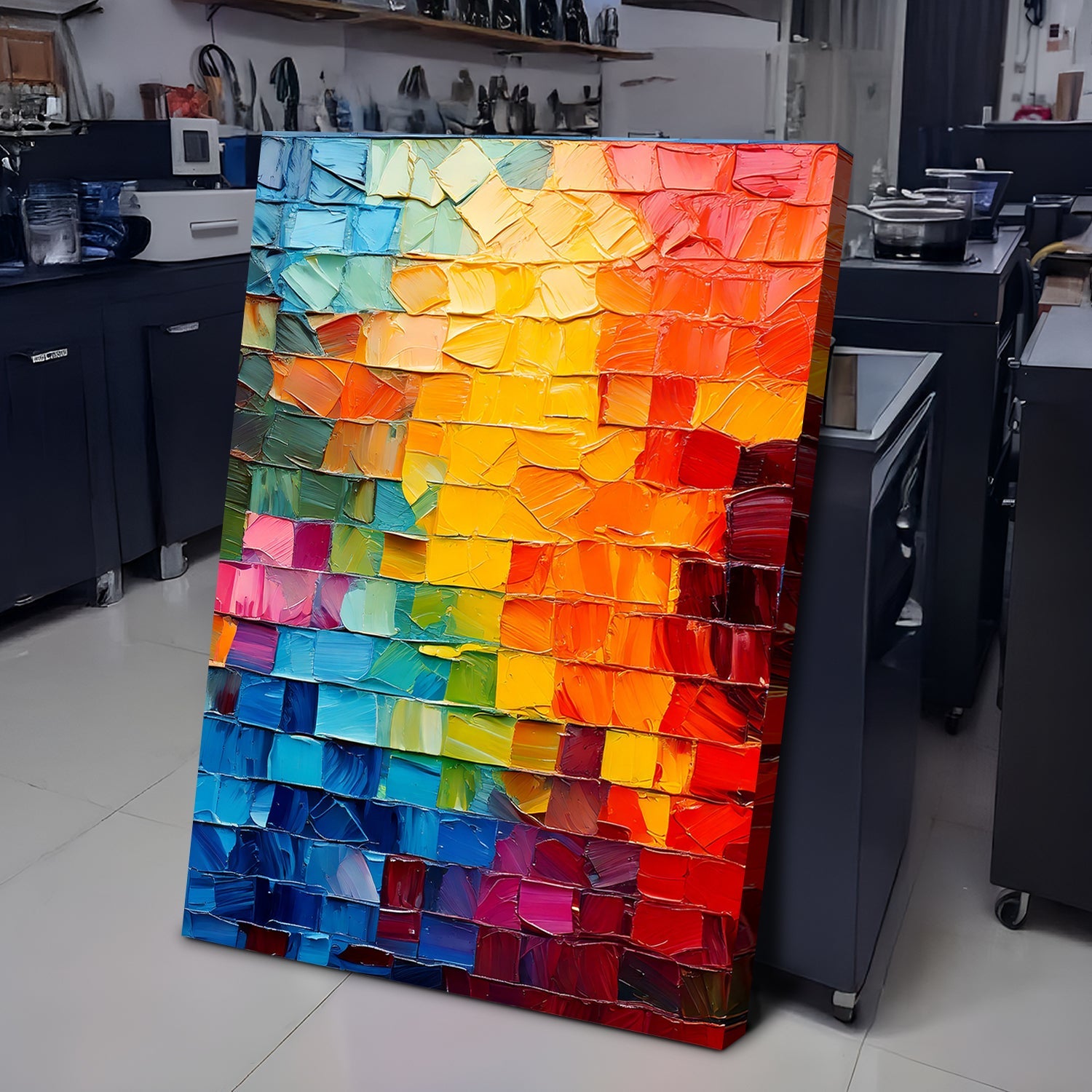 Spectrum Mosaic Impasto Wall Art on sale at MyriadMart