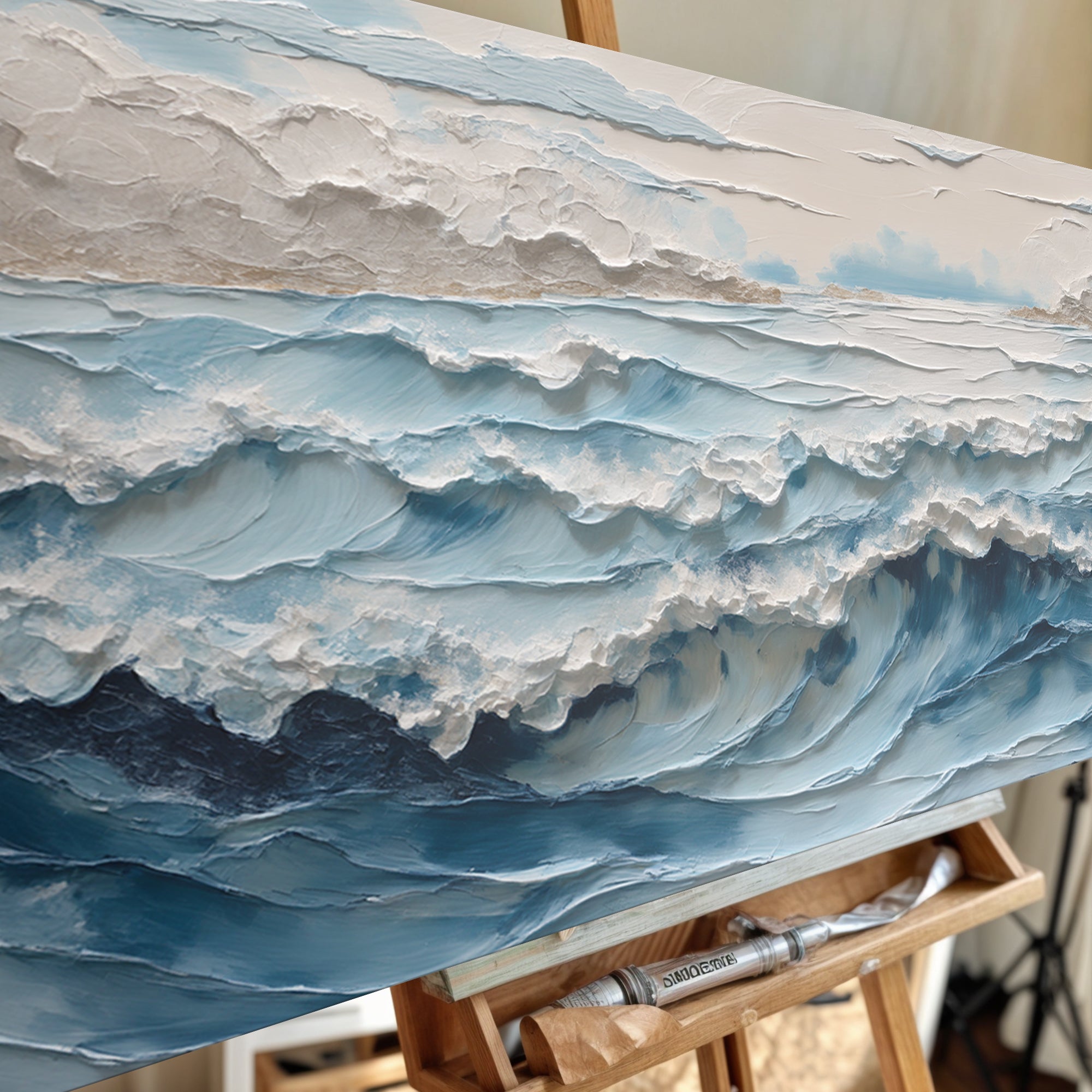 Ocean Embrace Impasto Wall Art on sale at MyriadMart