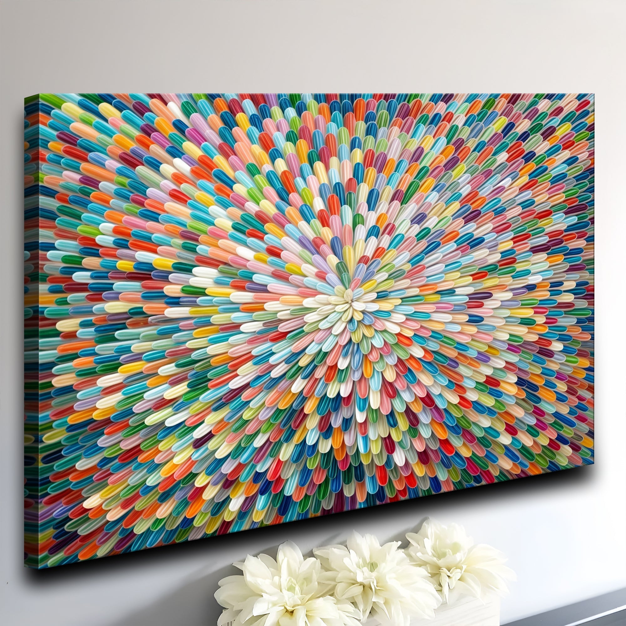 Radiant Bloom Abstract Impasto Wall Art on sale at MyriadMart