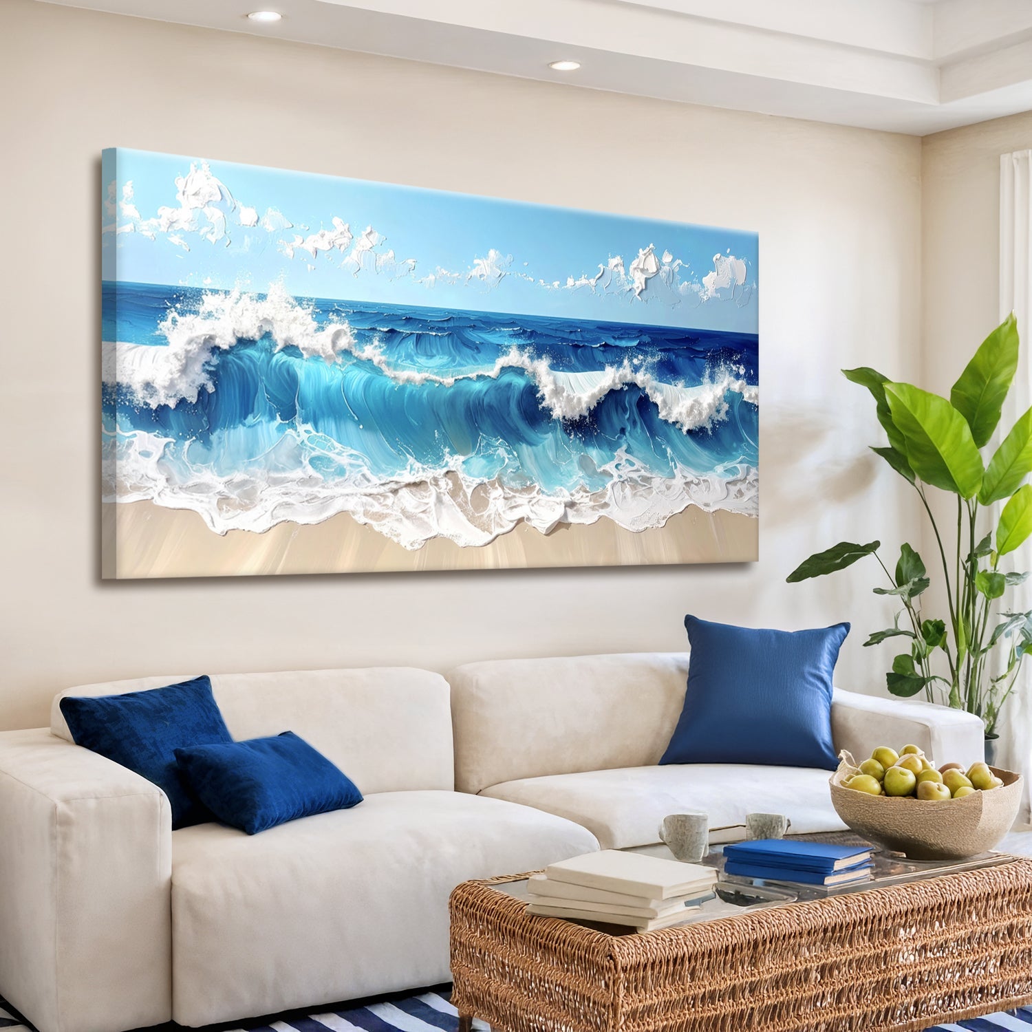 Serene Ocean Wave Coastal Wall Art II on sale at MyriadMart