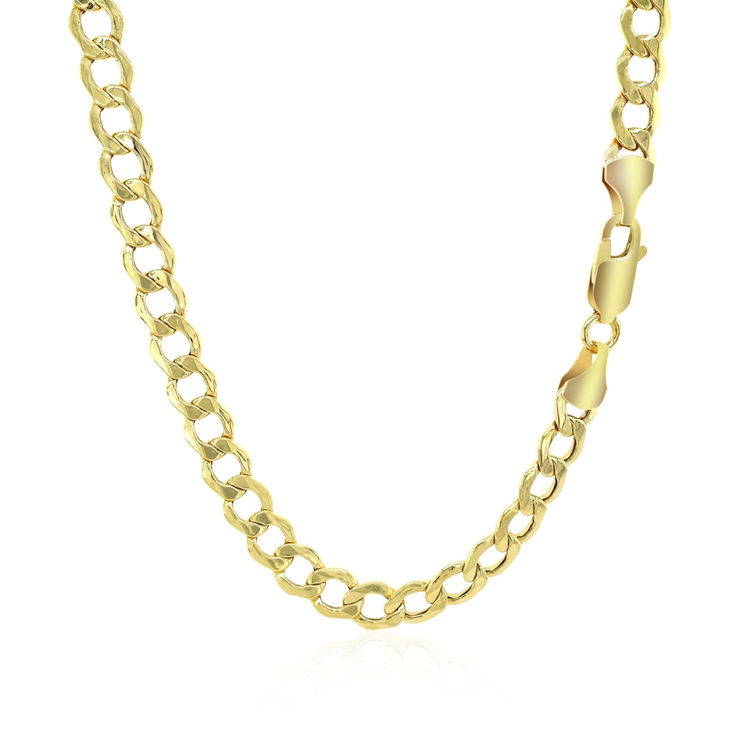 5.3mm 10k Yellow Gold Curb Chain on sale at MyriadMart