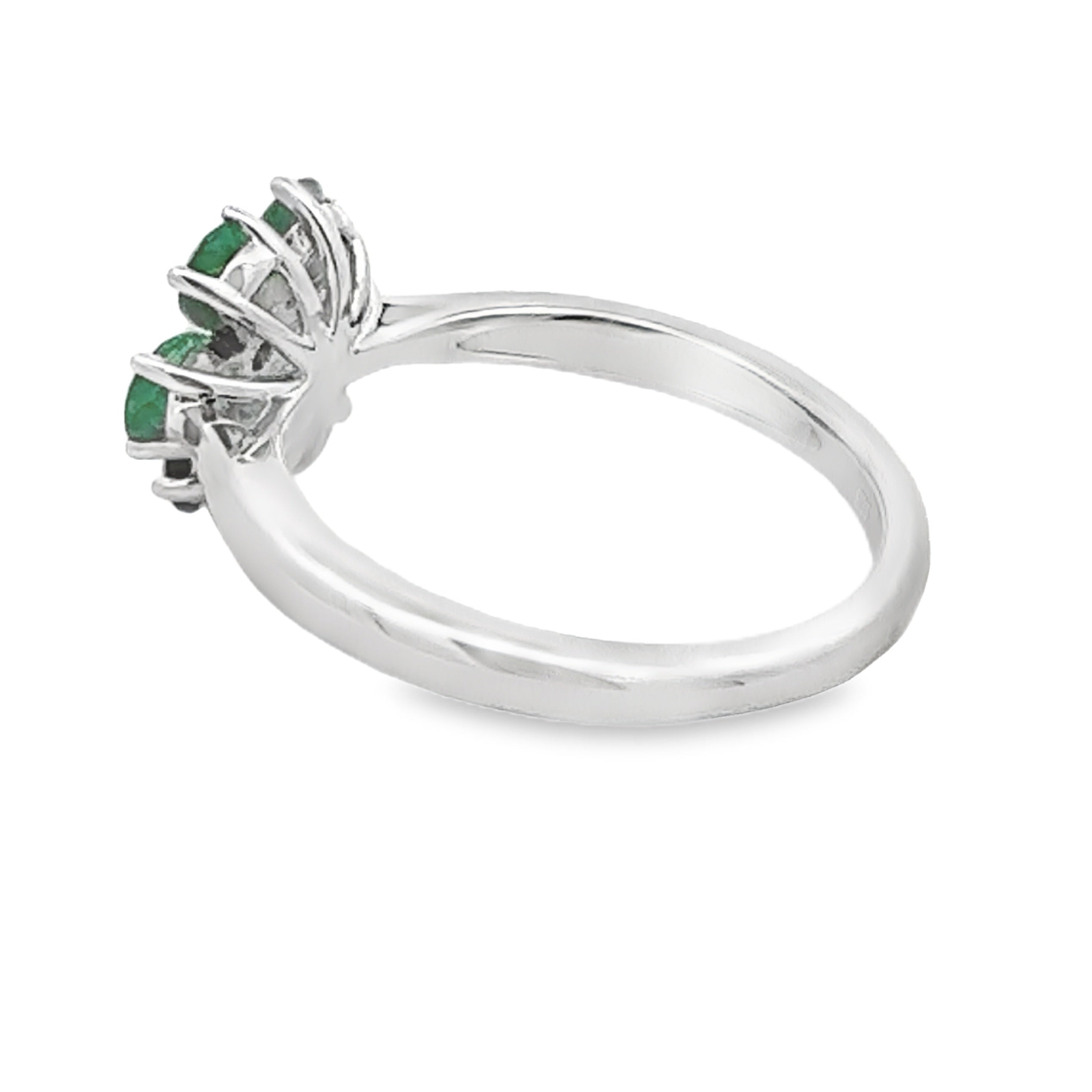 1.14ct Emerald Zircon Ring Sterling Silver on sale at MyriadMart