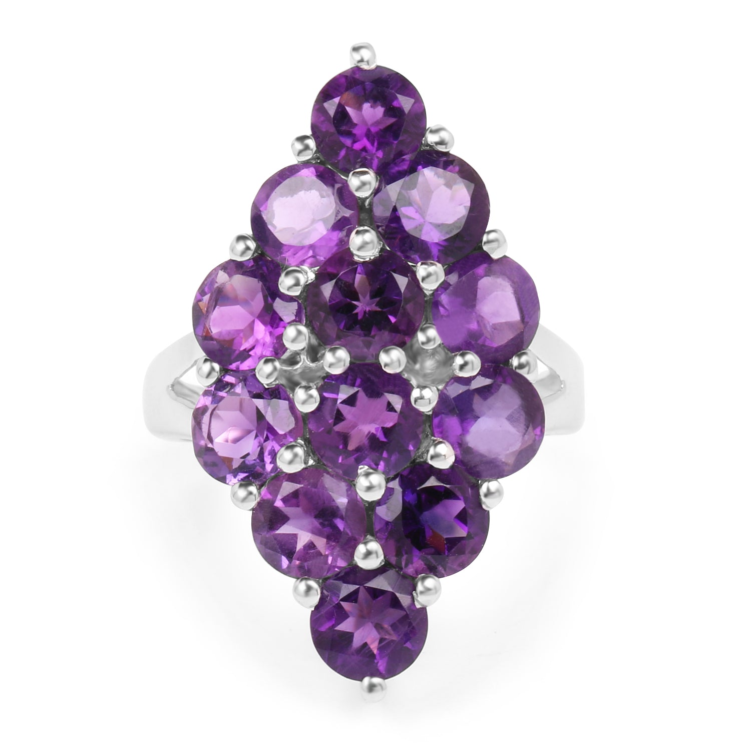 6.78 Carat Genuine Amethyst .925 Sterling Silver Ring on sale at MyriadMart