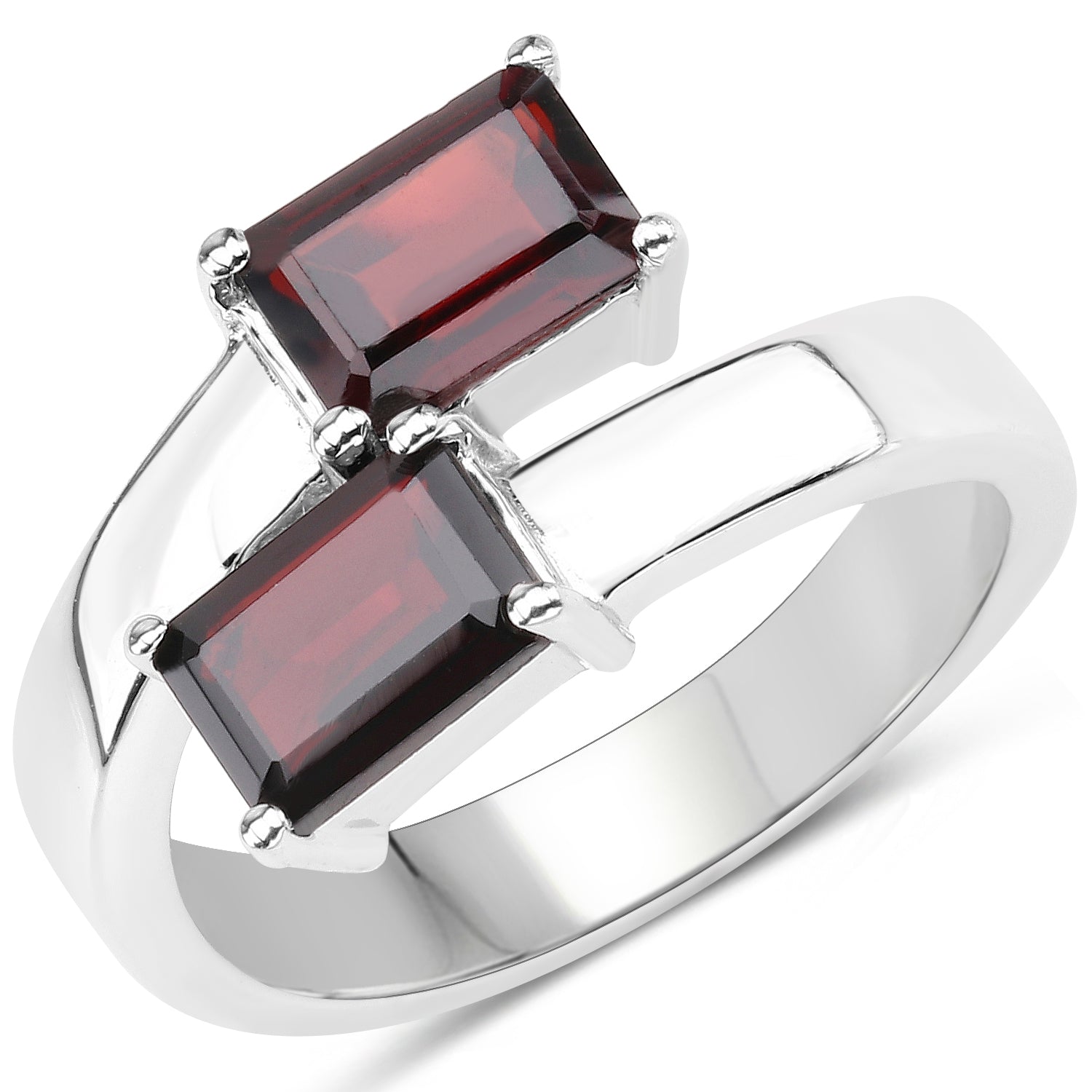 2.40 Carat Genuine Garnet .925 Sterling Silver Ring on sale at MyriadMart