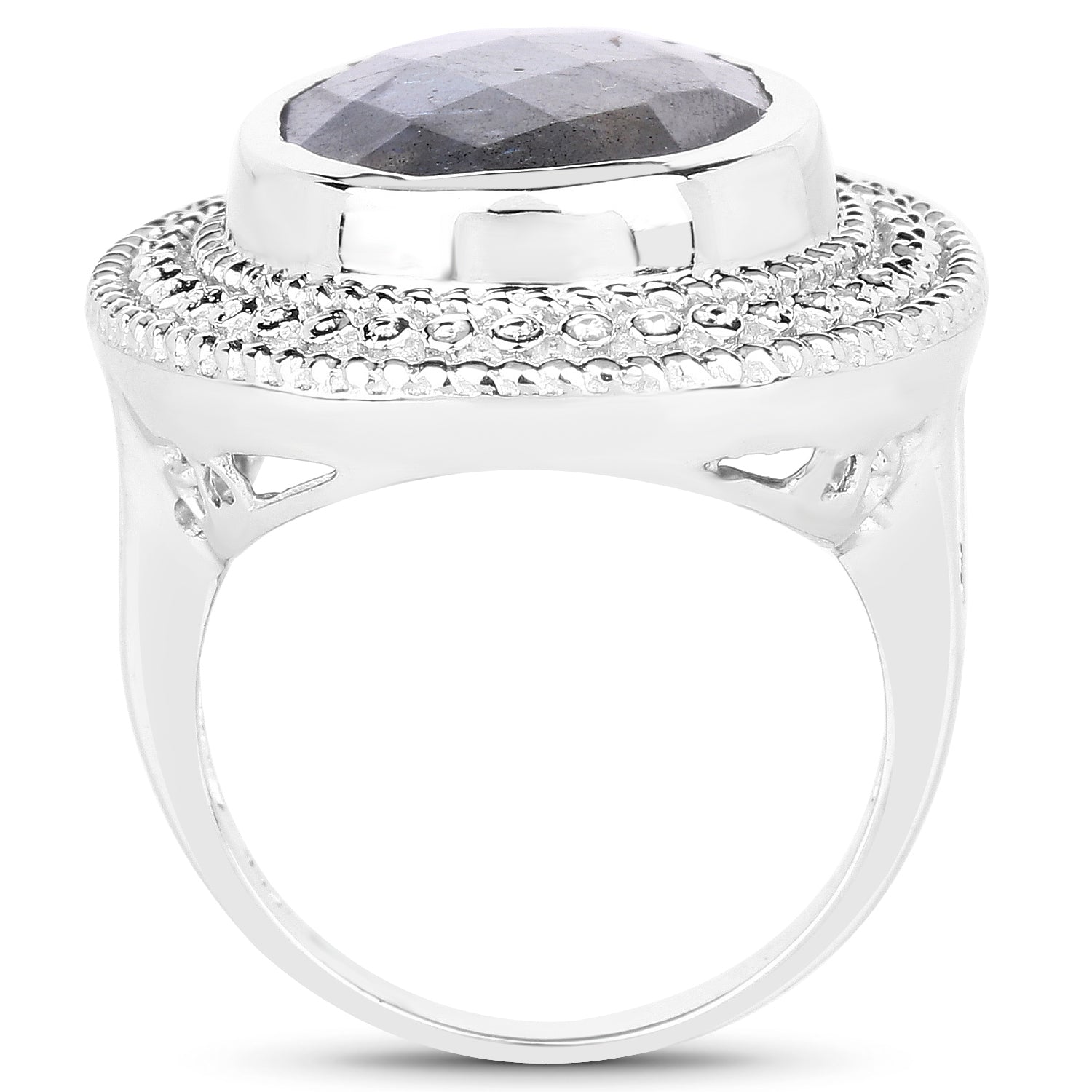7.00 Carat Genuine Labradorite .925 Sterling Silver Ring on sale at MyriadMart
