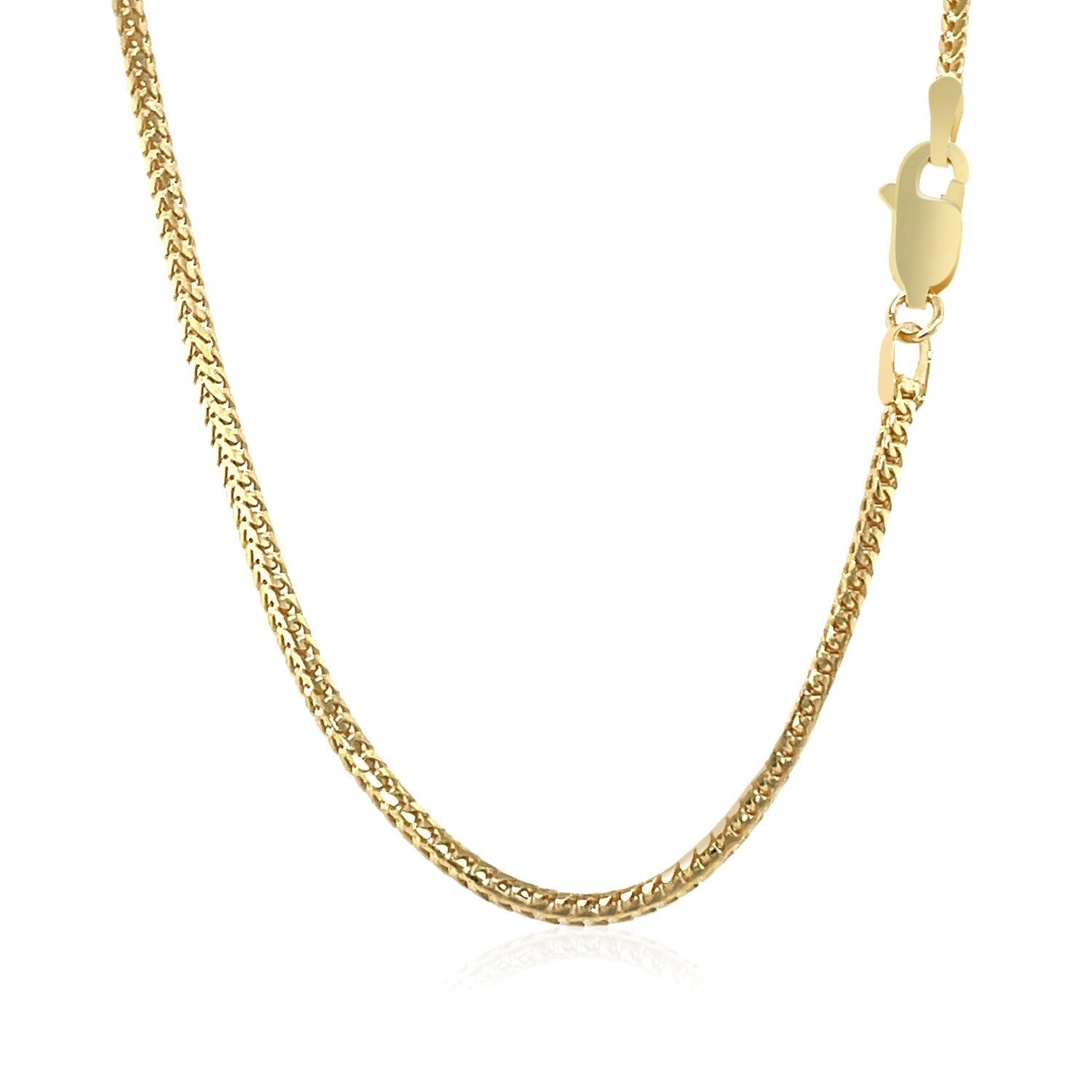 14k Yellow Gold Franco Chain 1.8mm on sale at MyriadMart