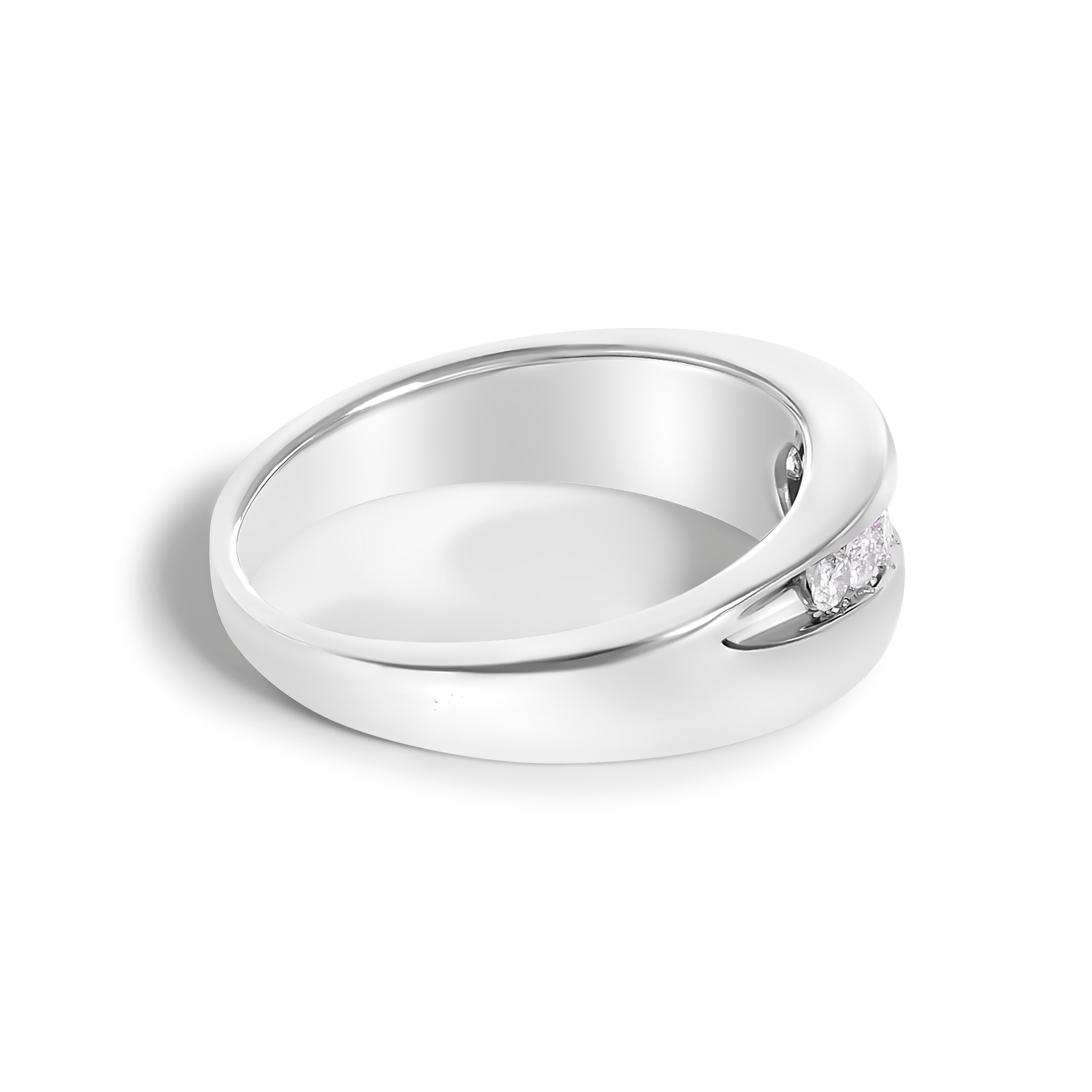 Men's.925 Sterling Silver 1/2 Cttw Diamond 9 Stone Band Ring - Size 10 on sale at MyriadMart