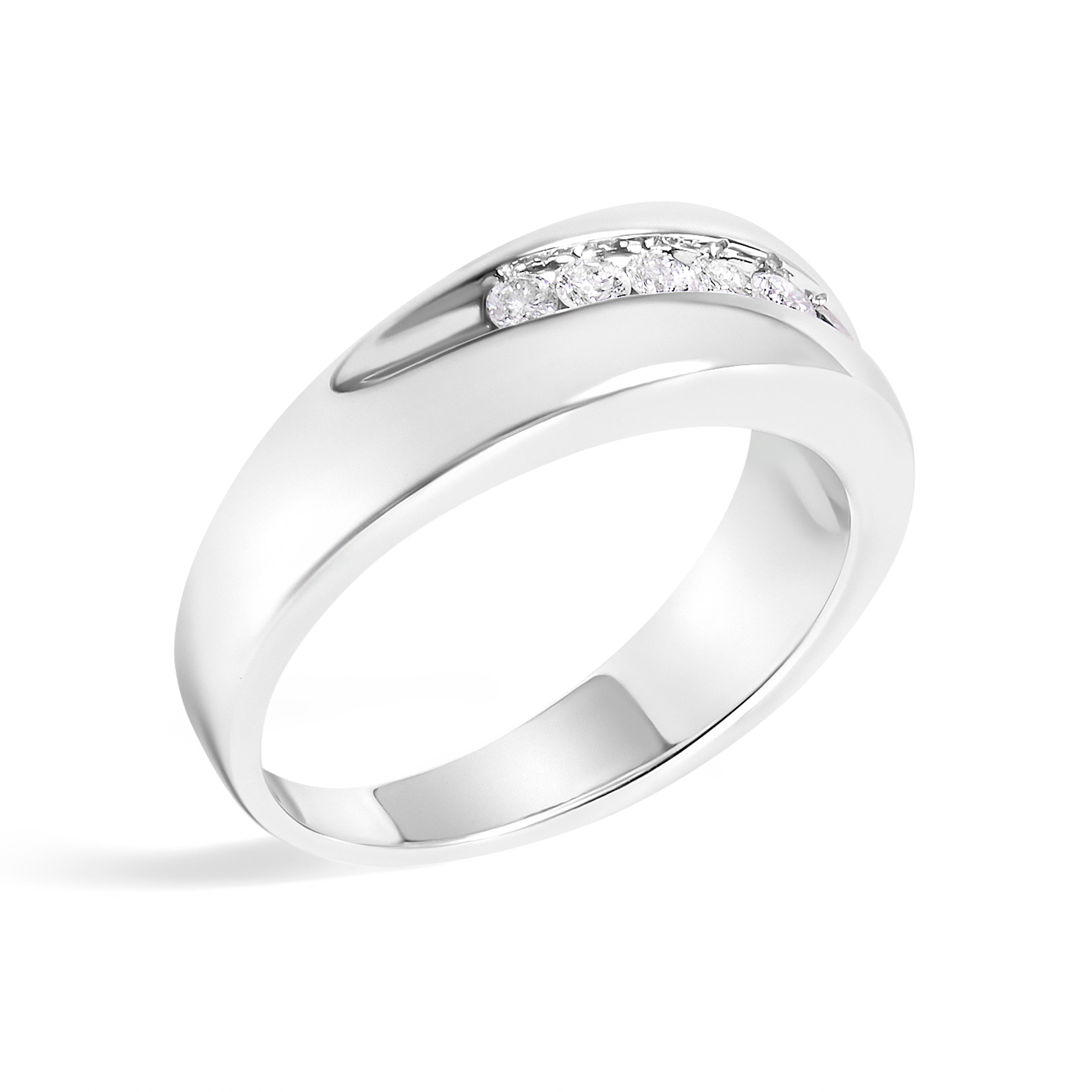 Men's.925 Sterling Silver 1/2 Cttw Diamond 9 Stone Band Ring - Size 10 on sale at MyriadMart