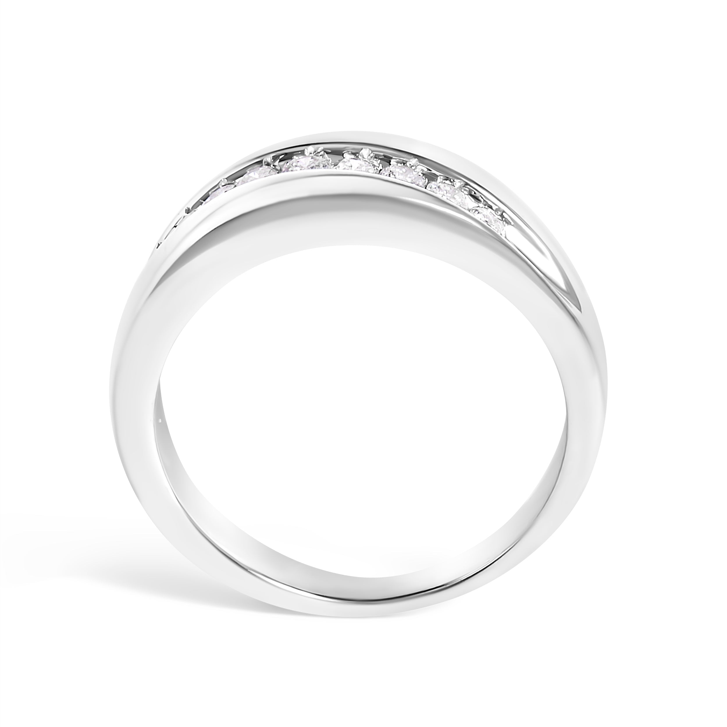 Men's.925 Sterling Silver 1/2 Cttw Diamond 9 Stone Band Ring - Size 10 on sale at MyriadMart