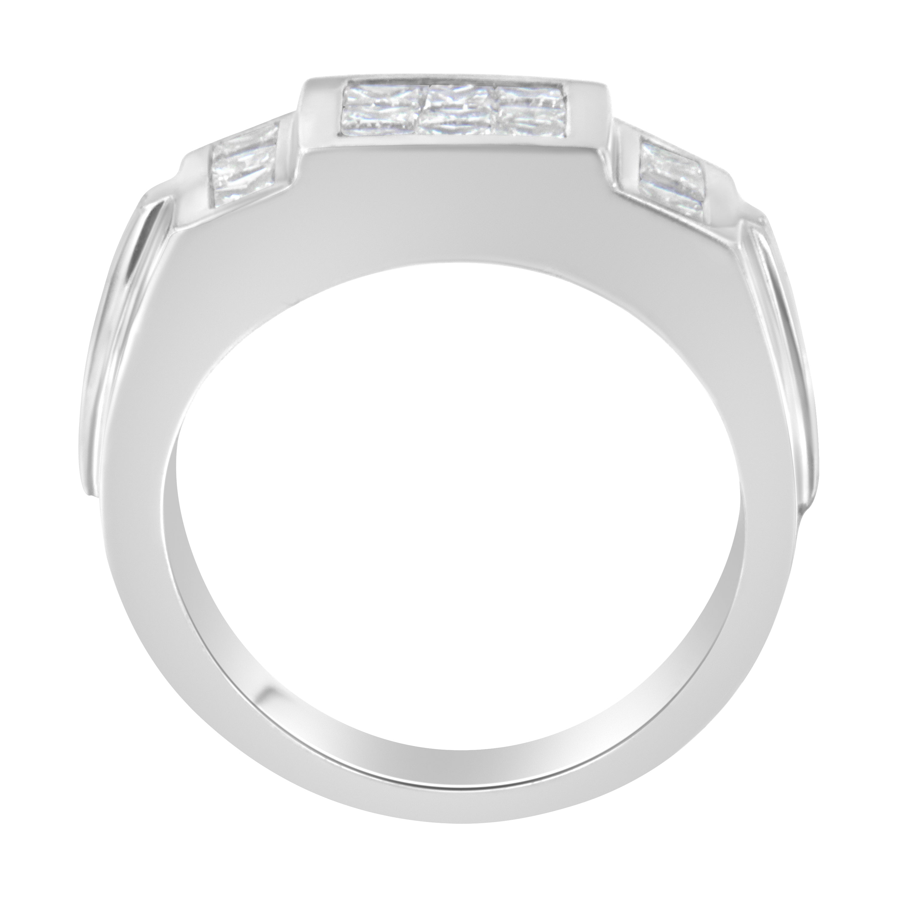 Men's 14K White Gold Diamond Cluster Ring 2 cttw, G-H Color, SI1-SI2 Clarity on sale at MyriadMart