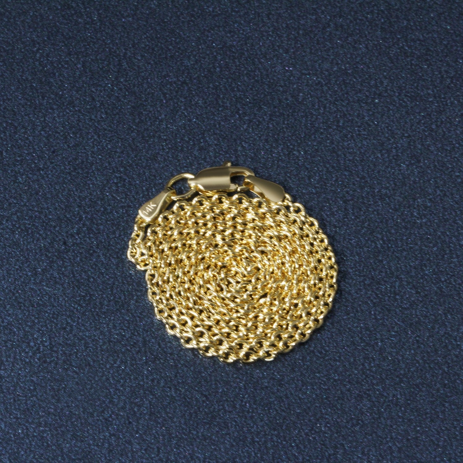 14k Yellow Gold Forsantina Lite Cable Link Chain 1.9mm on sale at MyriadMart