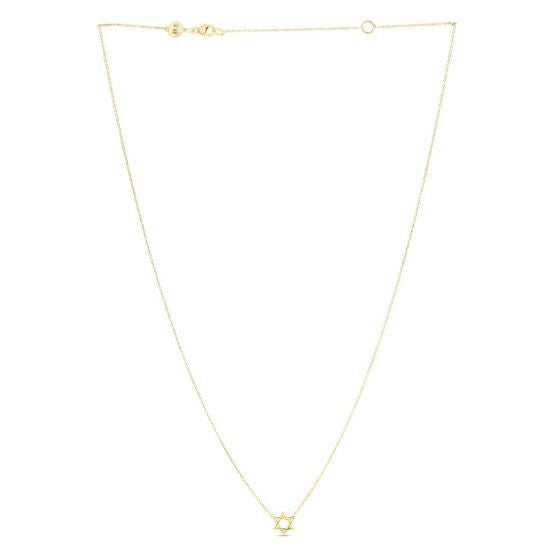 14k Yellow Gold Star of David Necklace on sale at MyriadMart