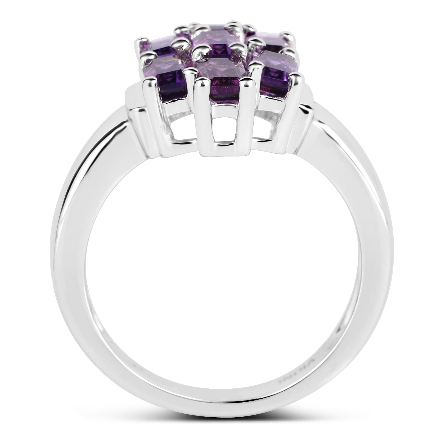 2.80 Carat Genuine Amethyst .925 Sterling Silver Ring on sale at MyriadMart