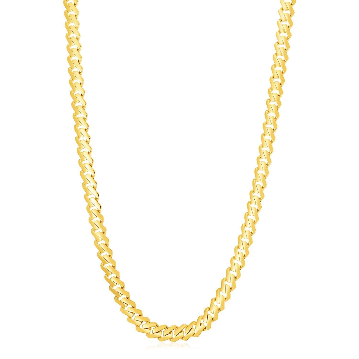 14k Yellow Gold High Polish Modern Lite Edge Chain 8.0mm on sale at MyriadMart