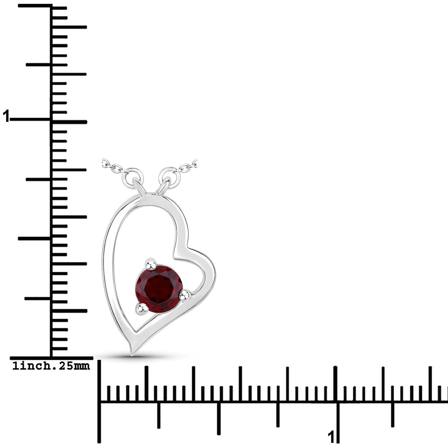 0.60 Carat Genuine Garnet .925 Sterling Silver Necklace on sale at MyriadMart