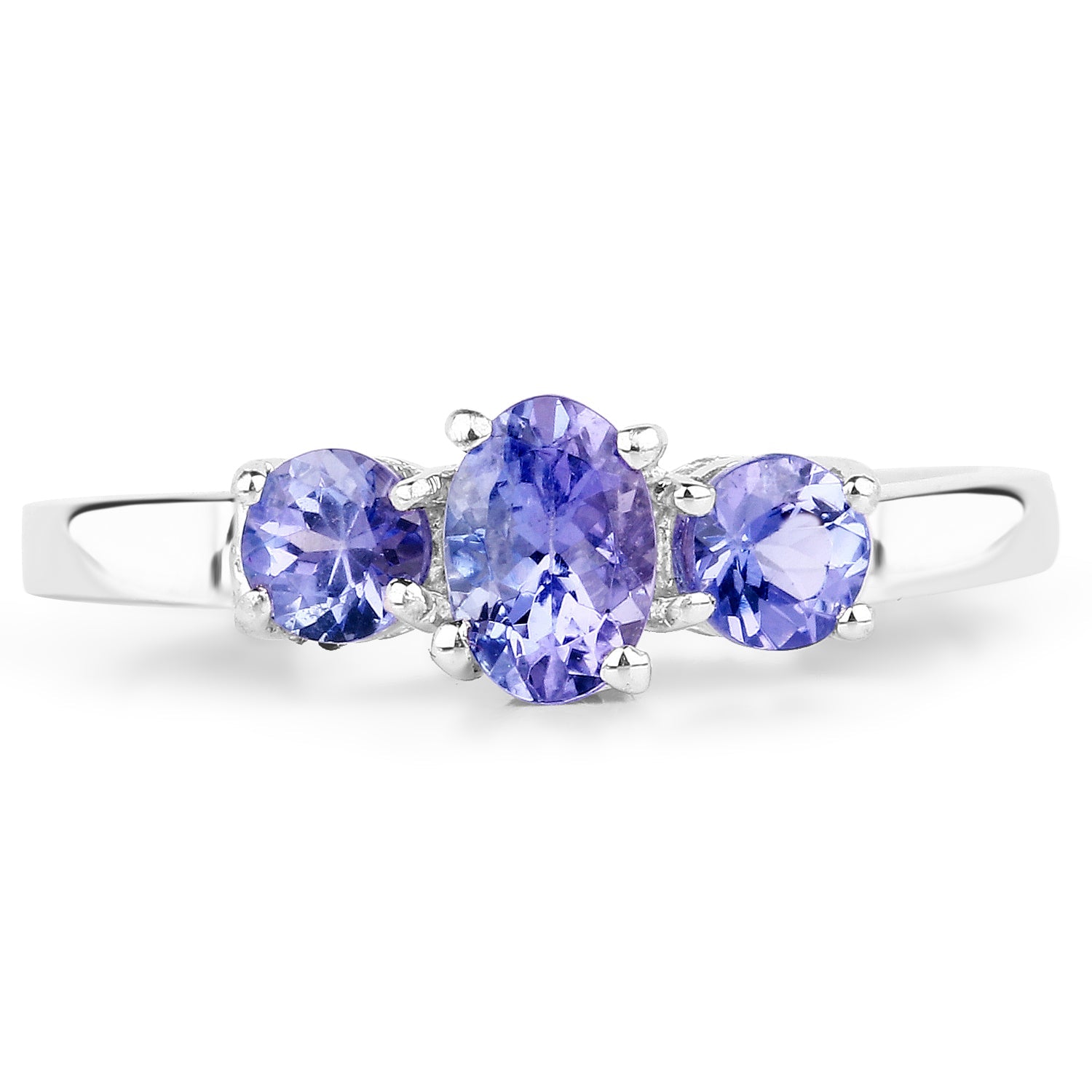 0.90 Carat Genuine Tanzanite .925 Sterling Silver Ring on sale at MyriadMart