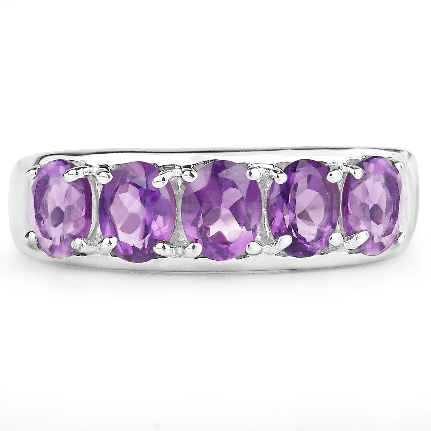 1.70 Carat Genuine Amethyst .925 Sterling Silver Ring on sale at MyriadMart