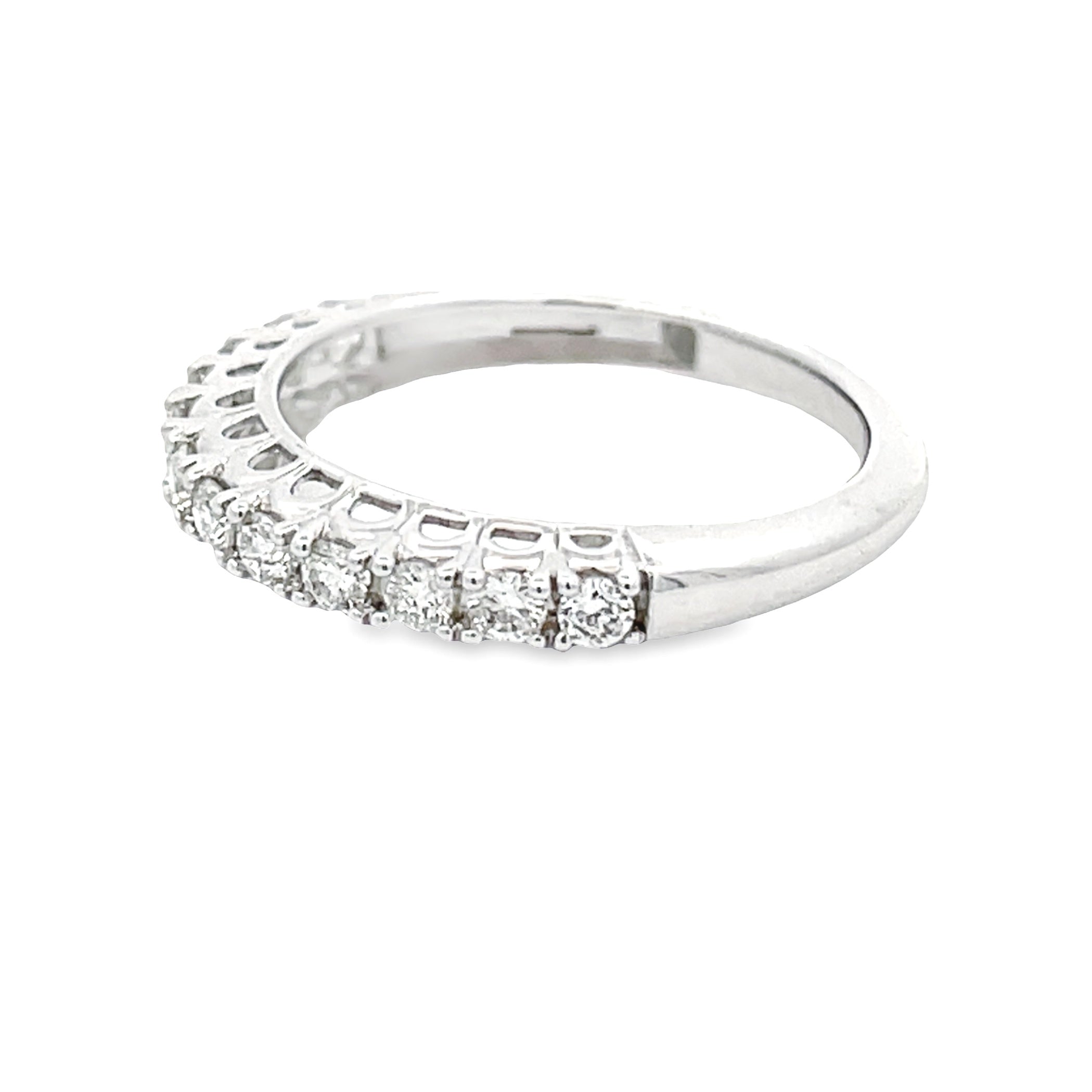.50ct Diamond Wedding Band Ring 14KT White Gold on sale at MyriadMart