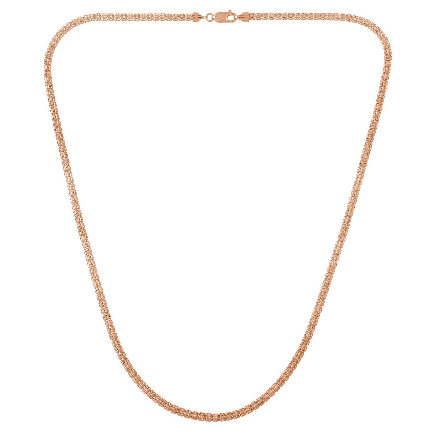 Ice Barrel Chain in 14k Rose Gold 3.10 mm on sale at MyriadMart